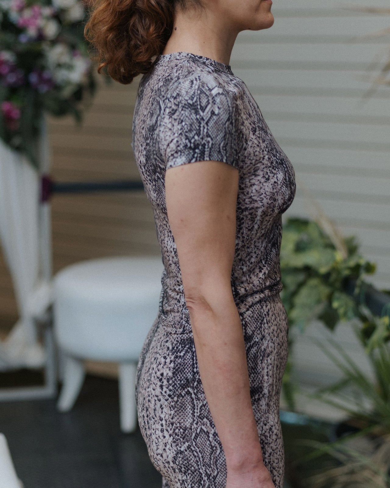 Bead Tee Shirt - Circulose Jersey - Snake