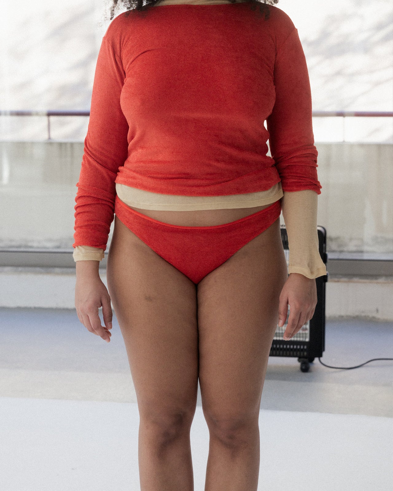 Bell Pants - Ecovero Velour - Mino Red