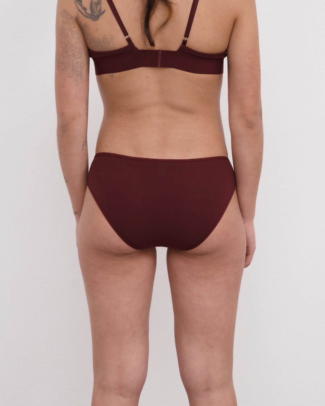 Bell Pants - Organic Cotton Rib - Nara Red