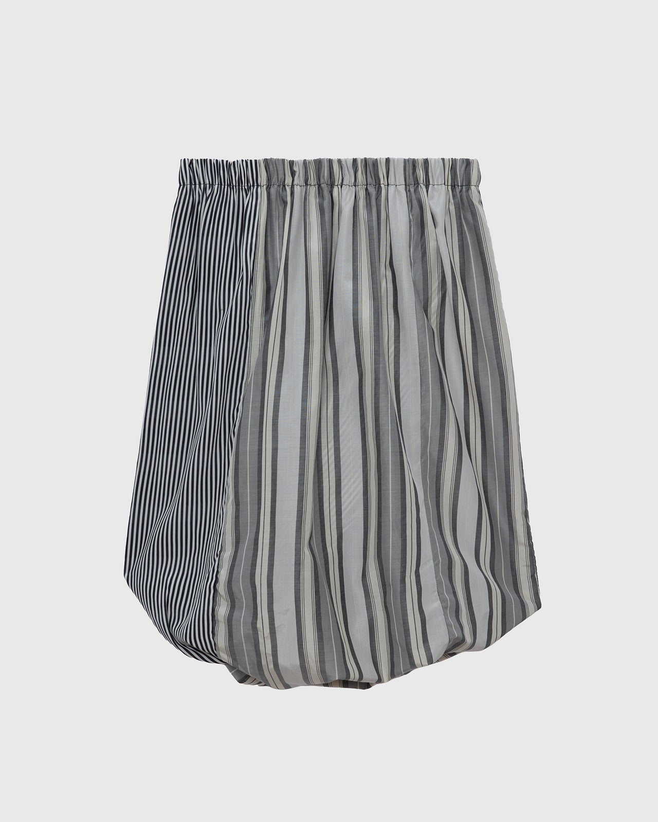 Bella Skirt - Silk Cotton - Grey Stripe
