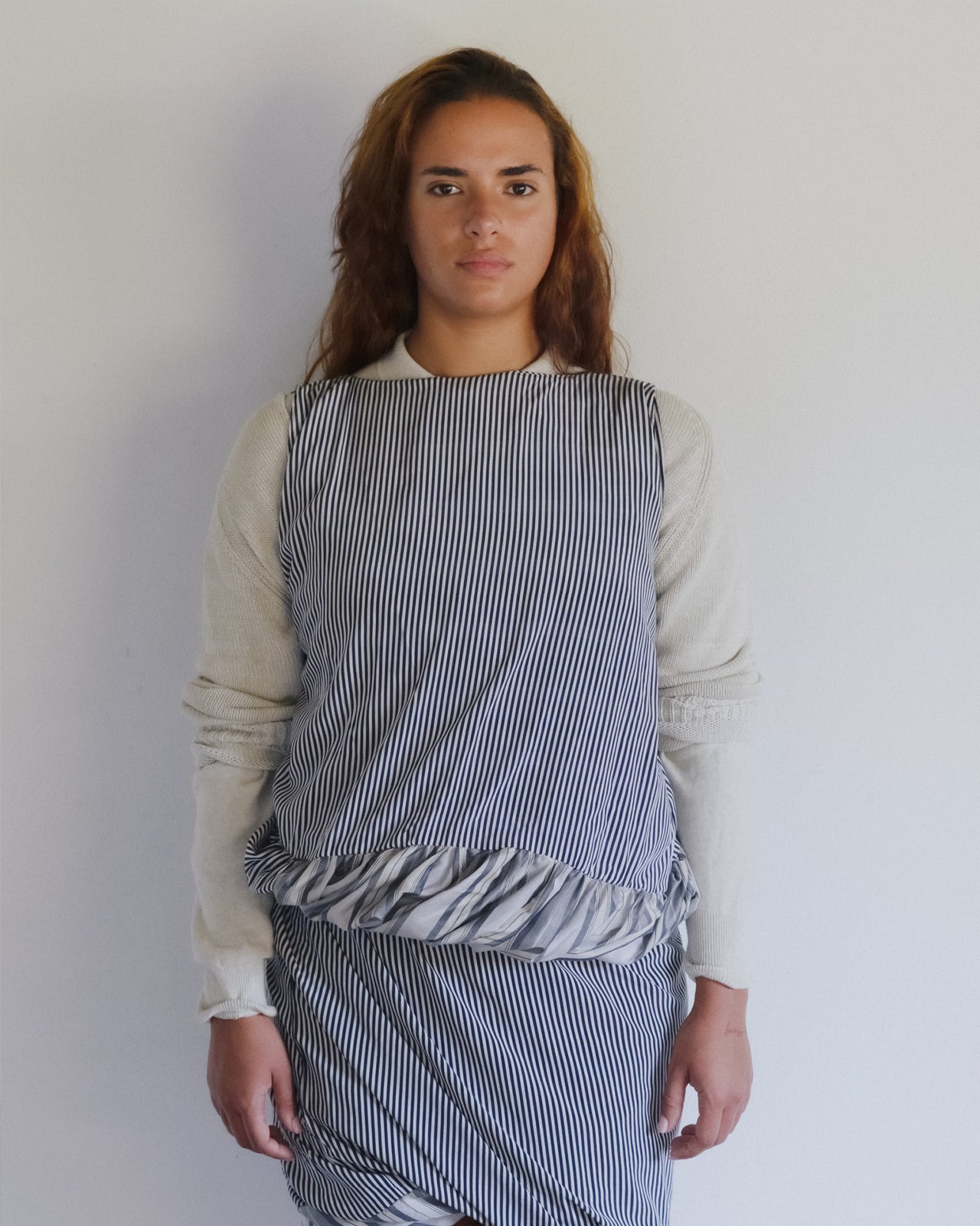 Bella Top - Silk Cotton - Grey Stripe