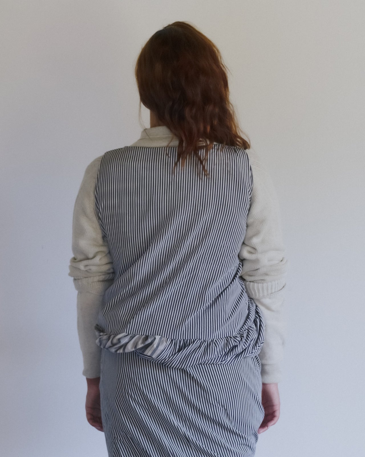 Bella Top - Silk Cotton - Grey Stripe