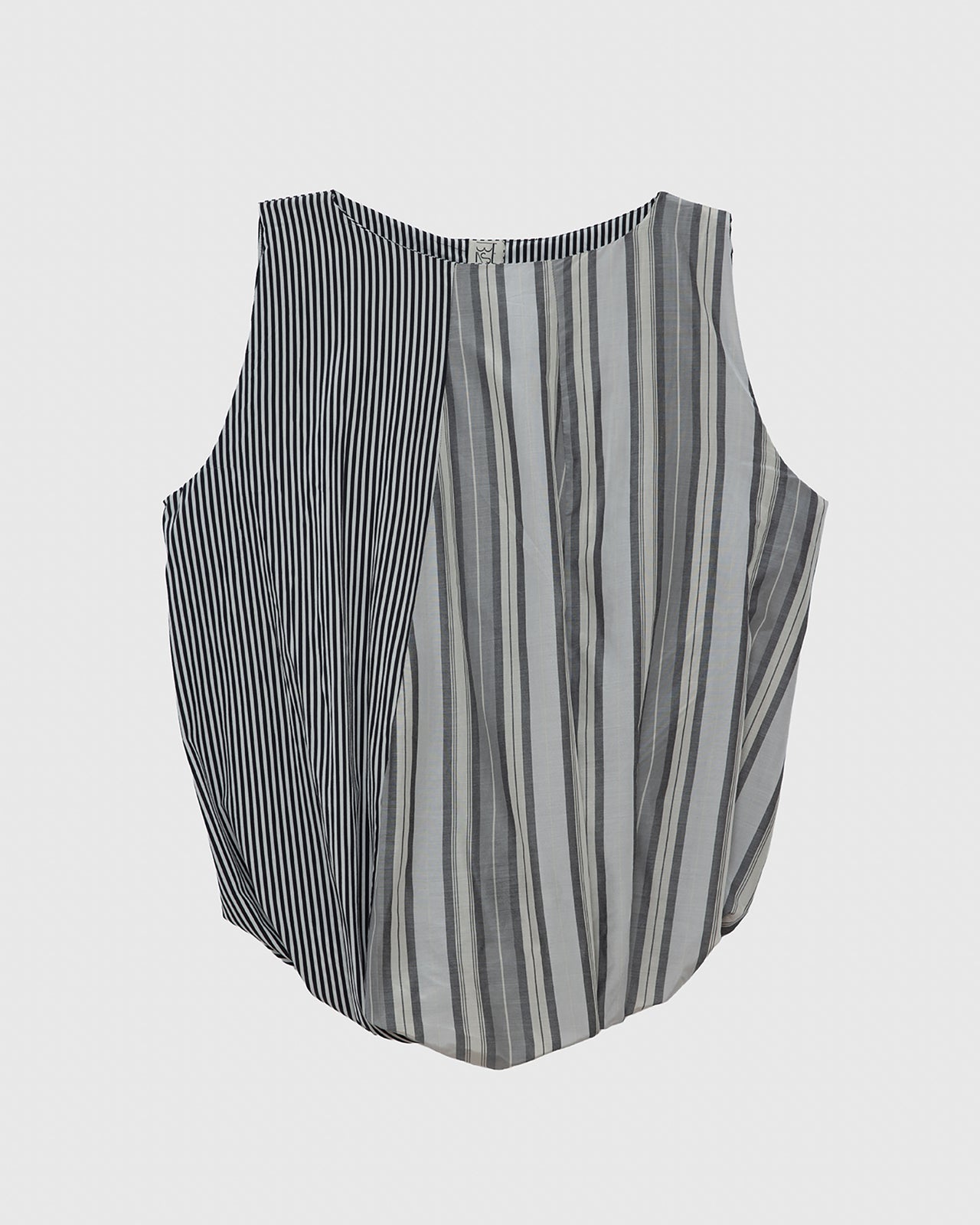 Bella Top - Silk Cotton - Grey Stripe