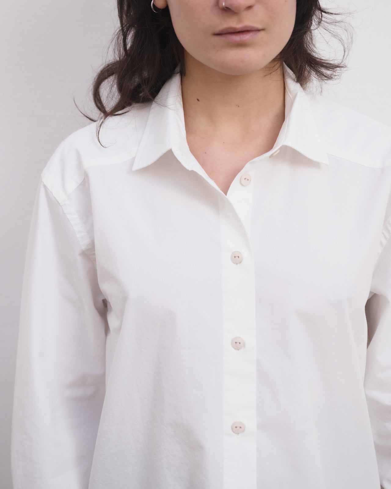 Bent Shirt - Organic Cotton Poplin - Off White