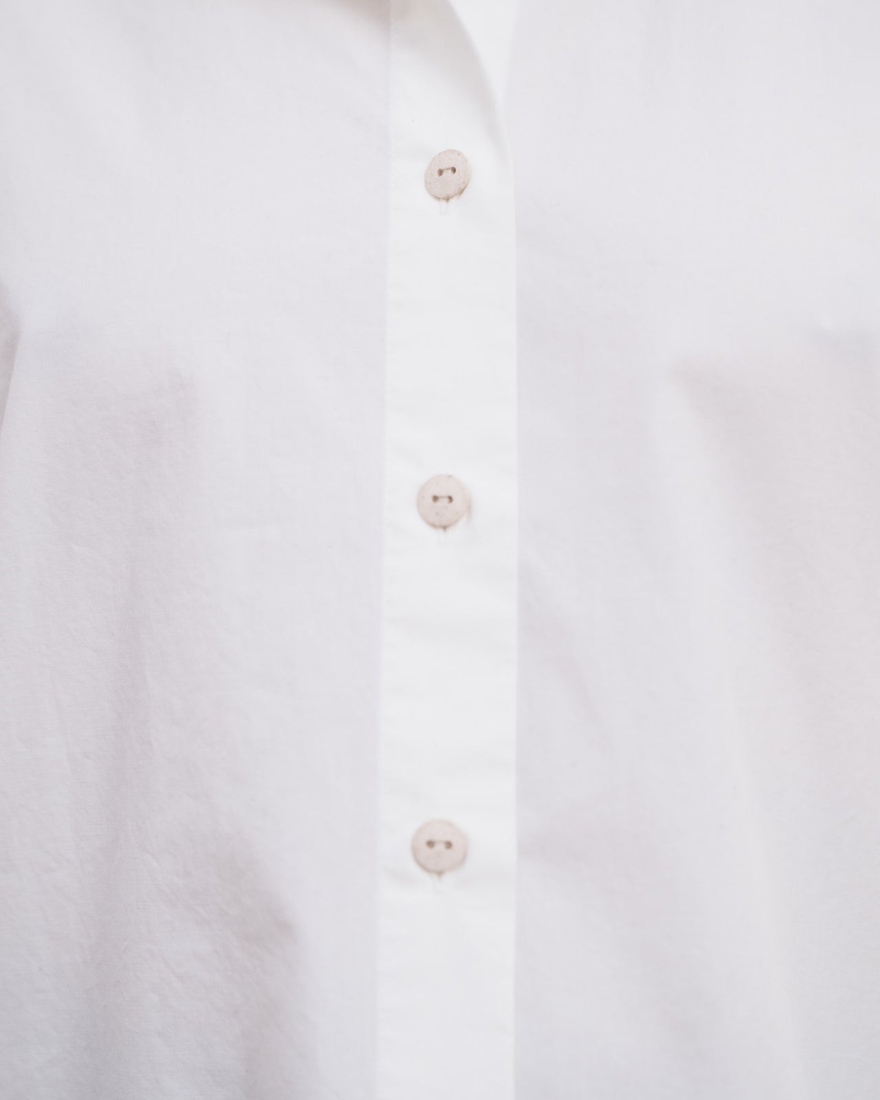 Bent Shirt - Organic Cotton Poplin - Off White