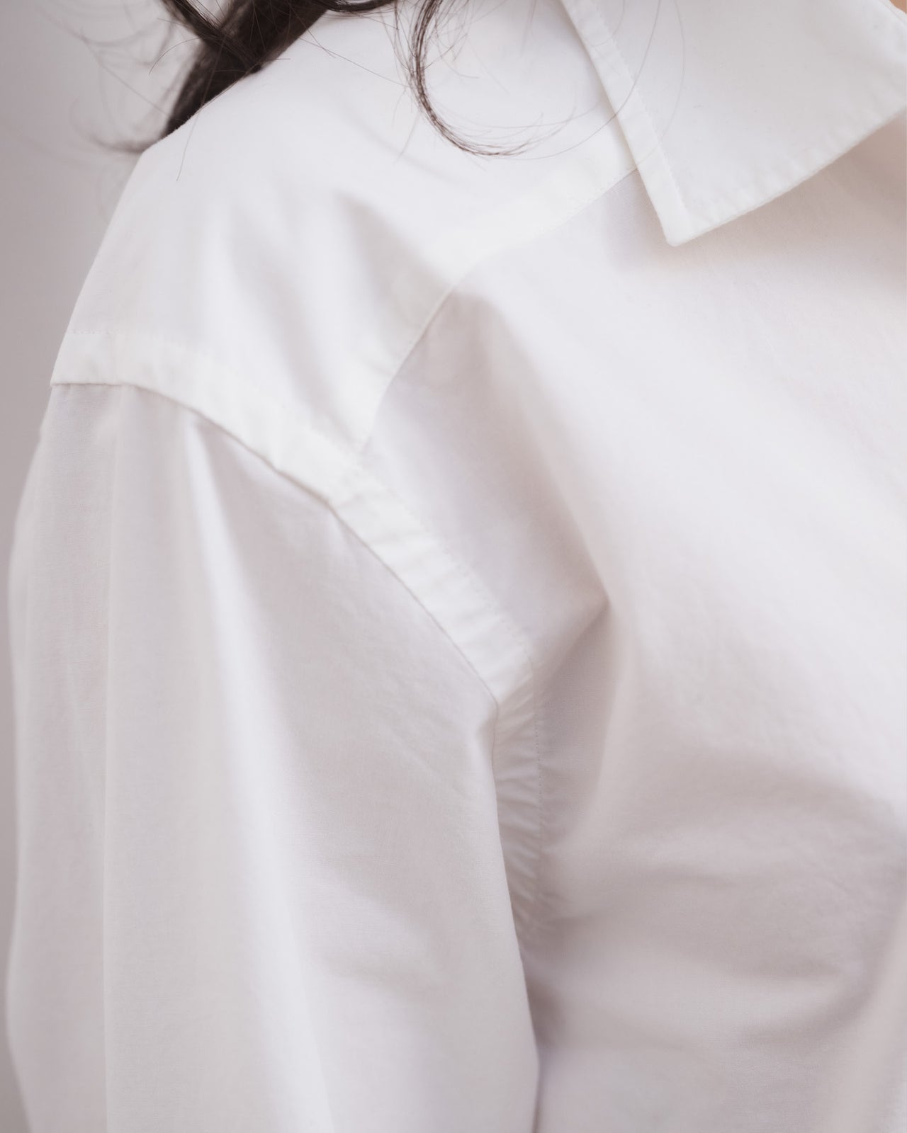 Bent Shirt - Organic Cotton Poplin - Off White