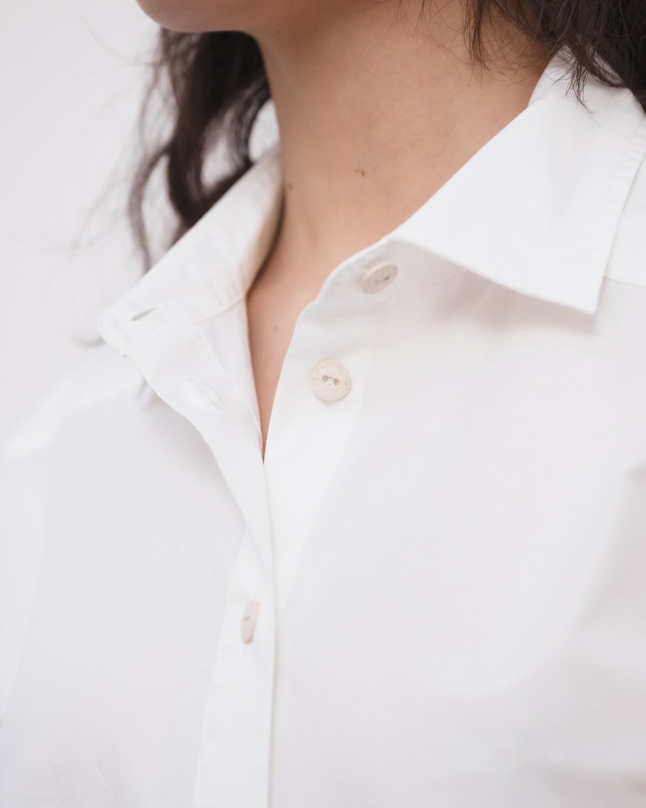 Bent Shirt - Organic Cotton Poplin - Off White