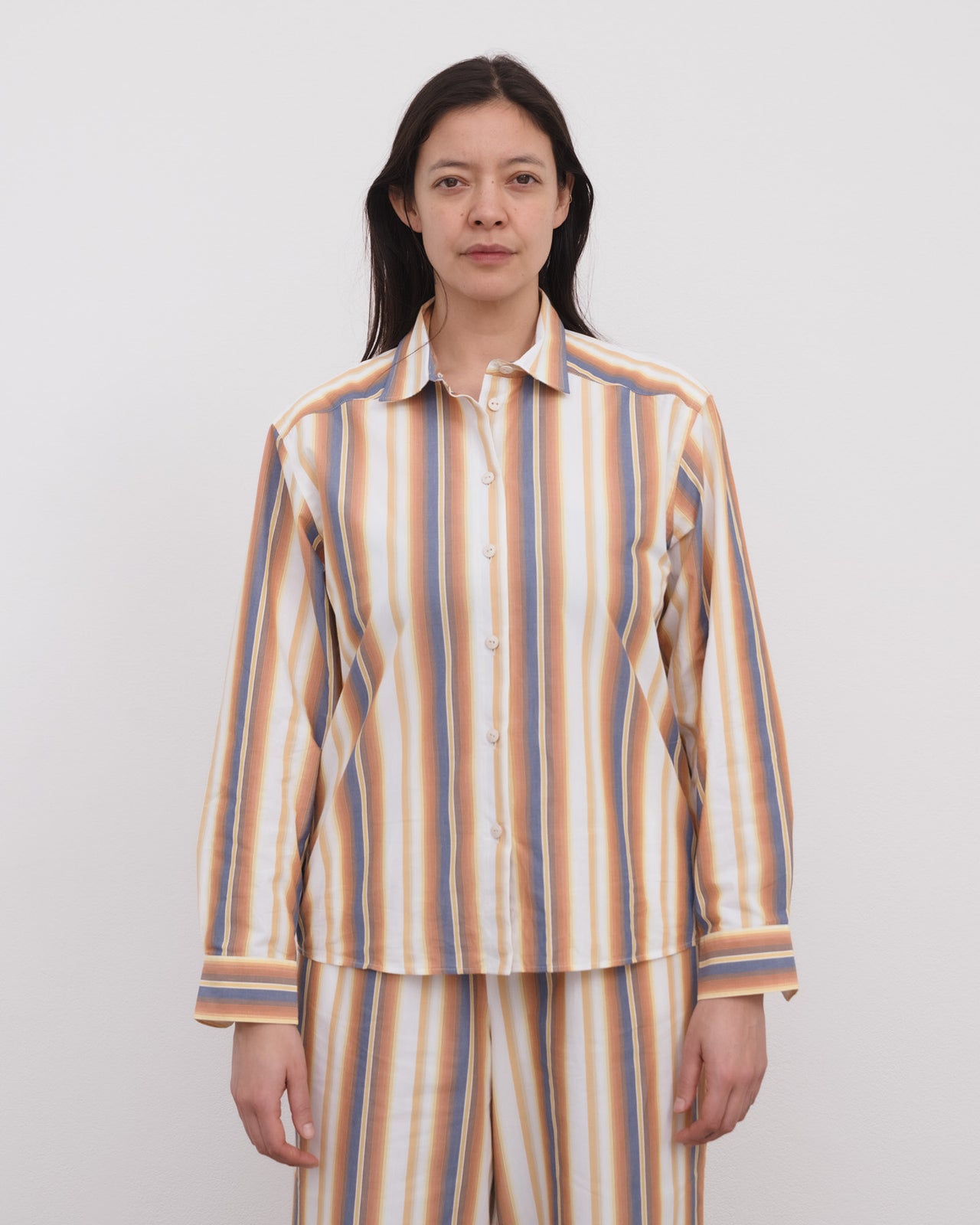 Bent Shirt - Organic Cotton Poplin - Roda Stripe