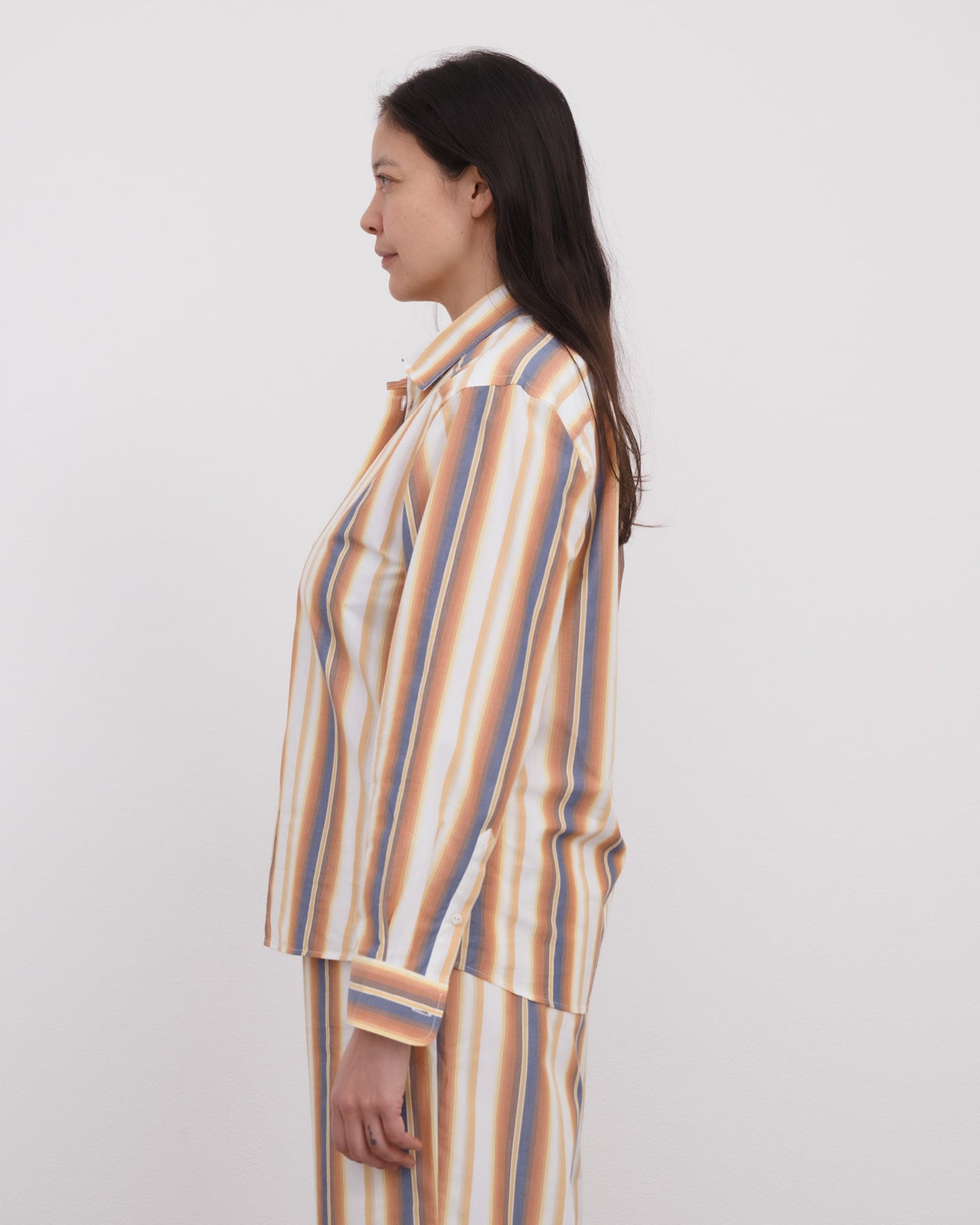 Bent Shirt - Organic Cotton Poplin - Roda Stripe