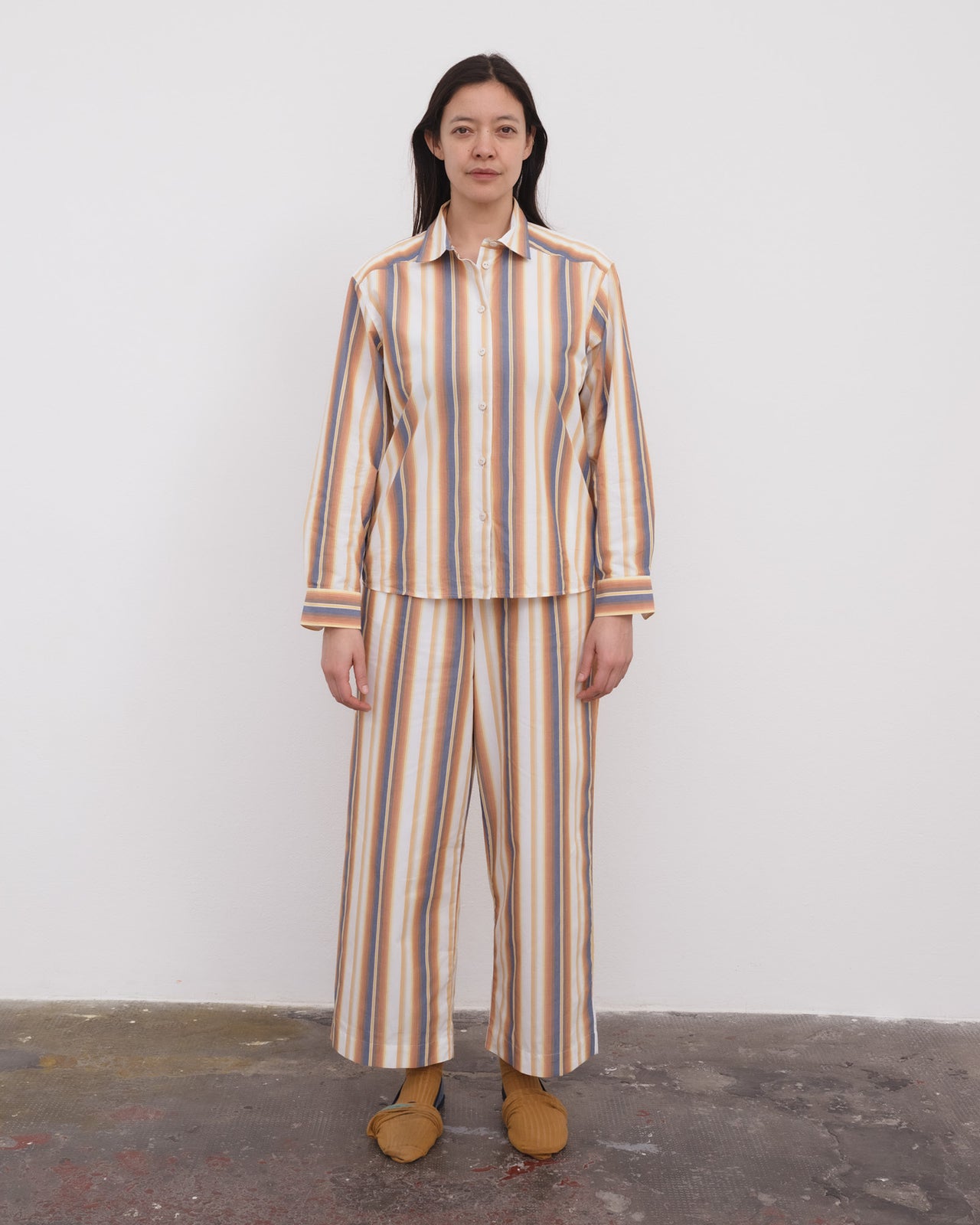 Bent Shirt - Organic Cotton Poplin - Roda Stripe