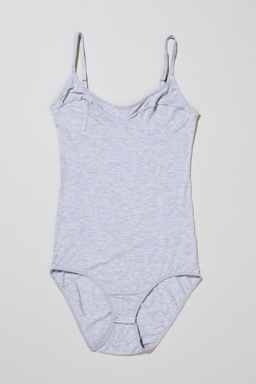 Body With Bra - Bamboo Jersey - Grey Melange