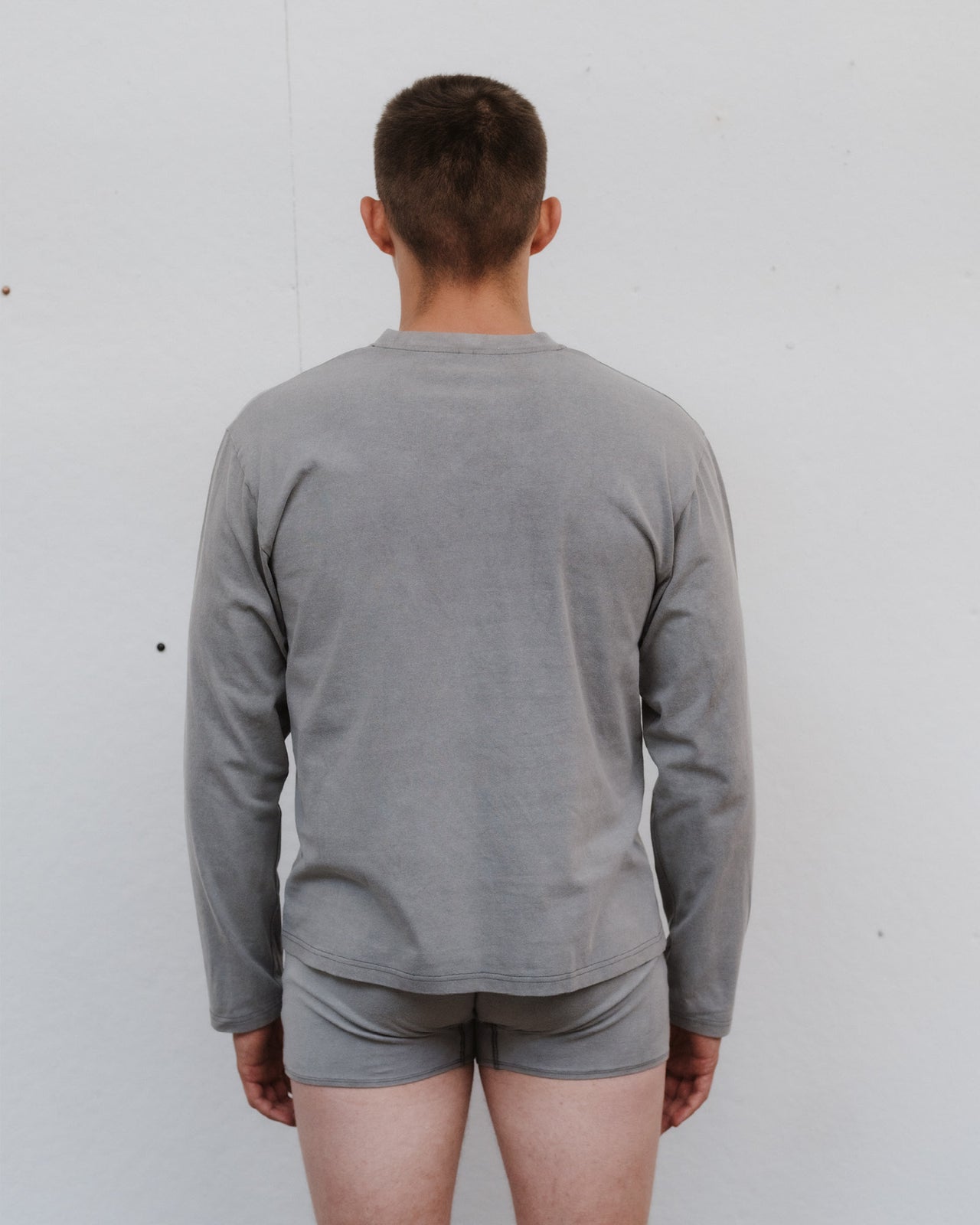 Briar Long Sleeve Tee - Regenerative Cotton Jersey - Basalt Grey