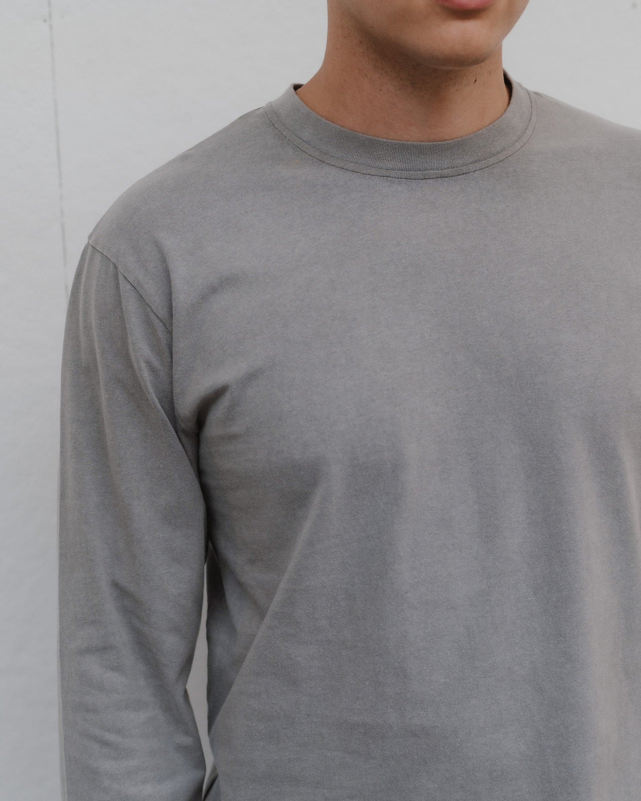 Briar Long Sleeve Tee - Regenerative Cotton Jersey - Basalt Grey
