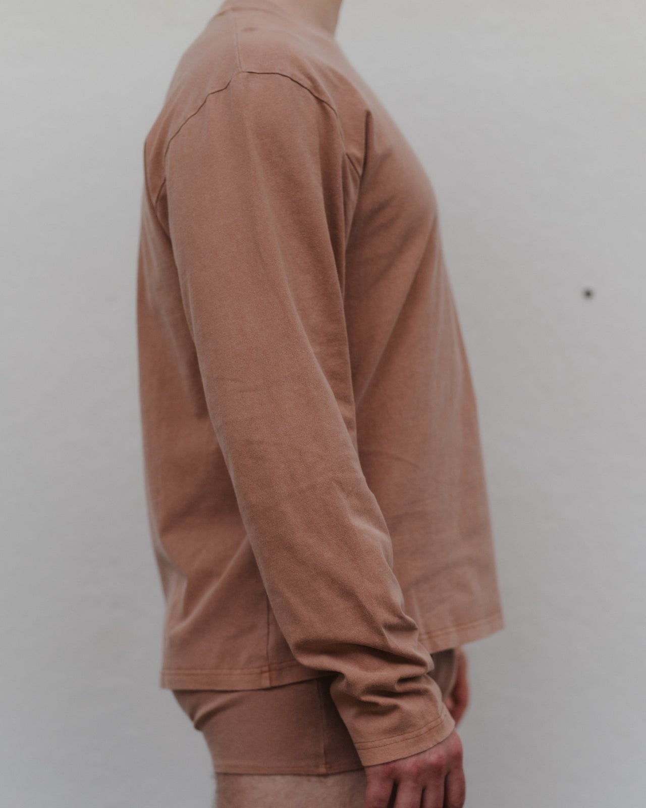 Briar Long Sleeve Tee - Regenerative Cotton Jersey - Garnet Orange