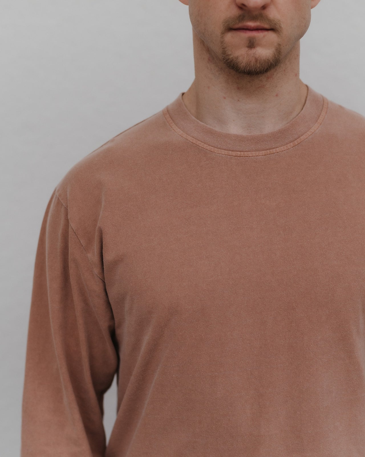 Briar Long Sleeve Tee - Regenerative Cotton Jersey - Garnet Orange