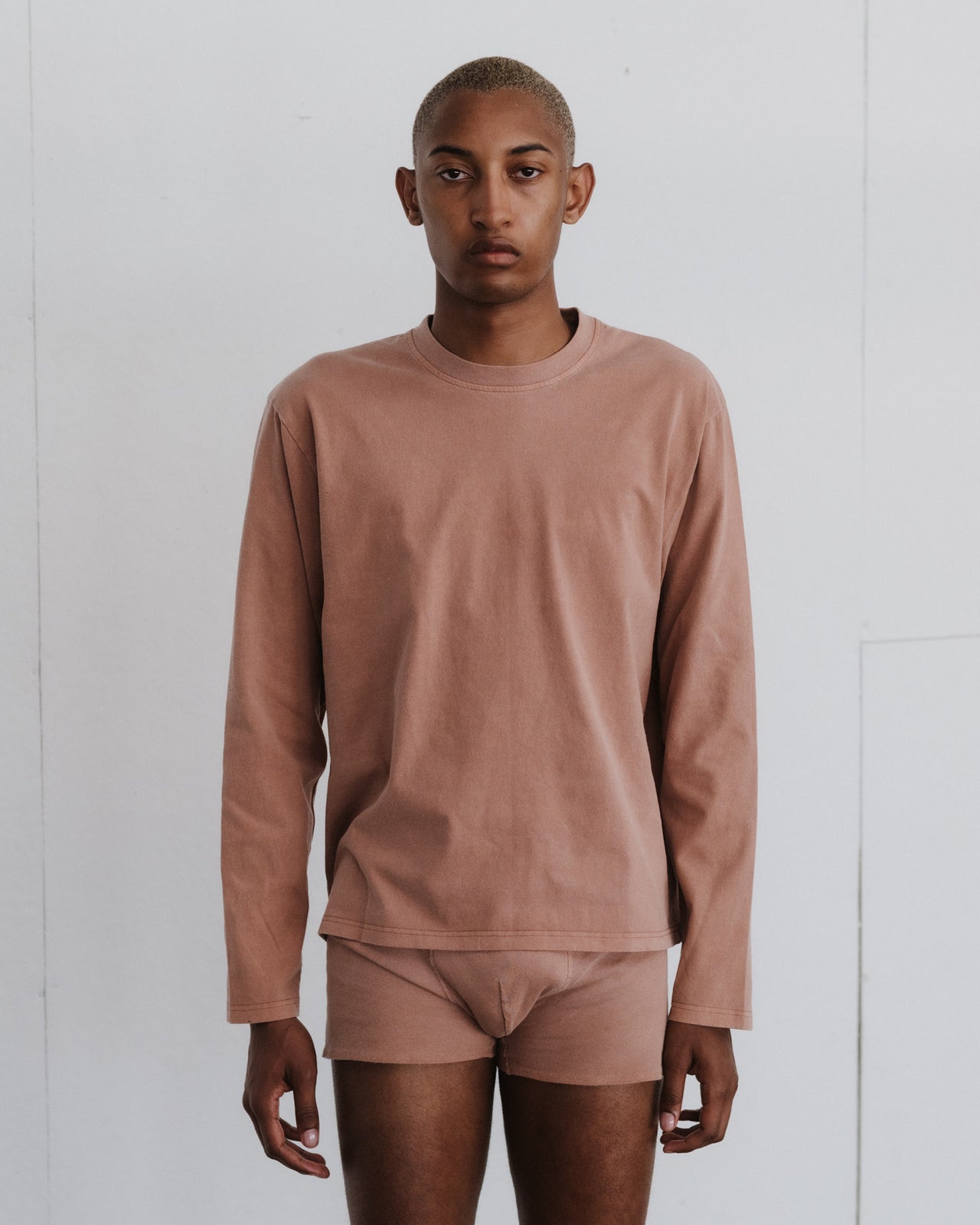 Briar Long Sleeve Tee - Regenerative Cotton Jersey - Garnet Orange