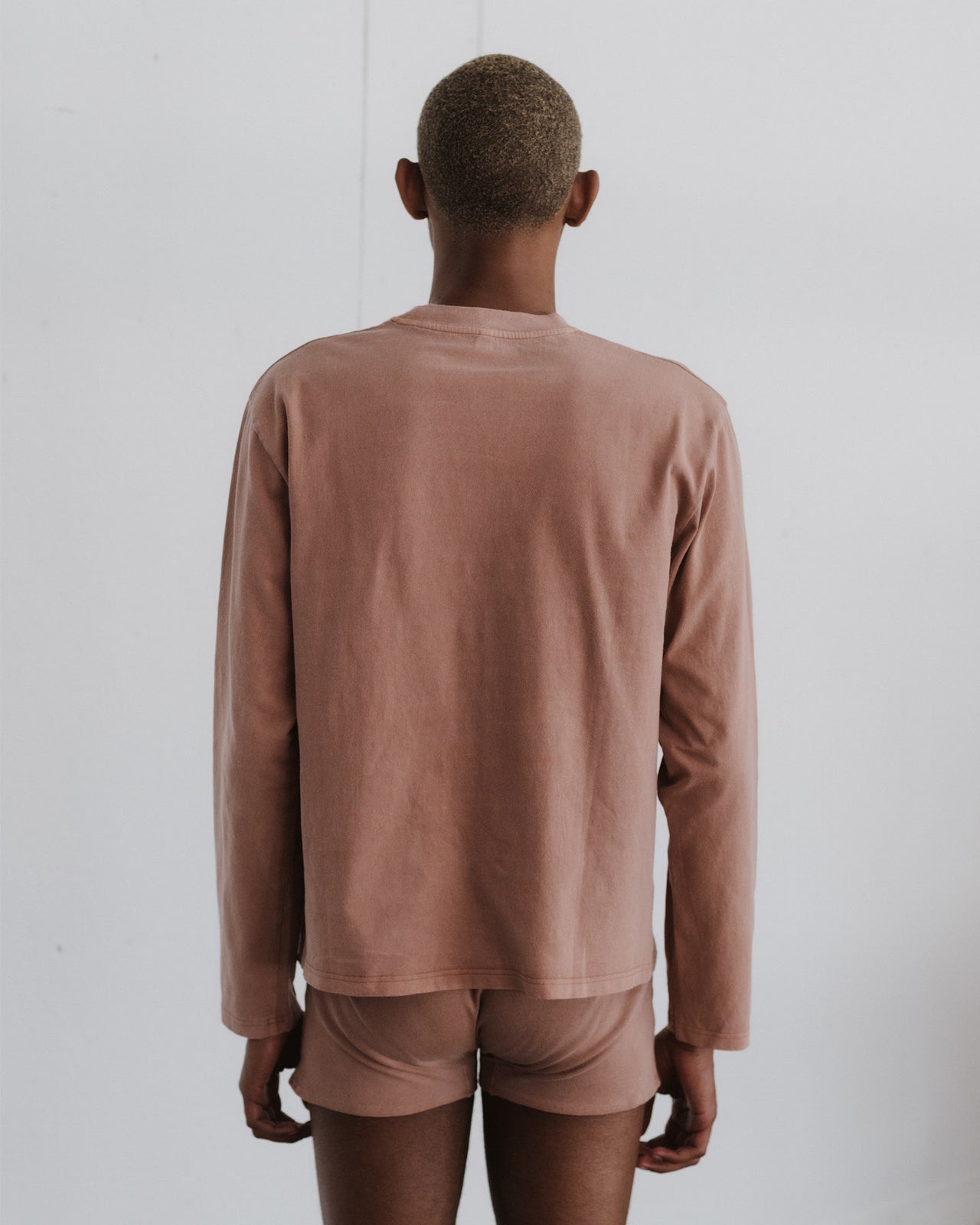 Briar Long Sleeve Tee - Regenerative Cotton Jersey - Garnet Orange