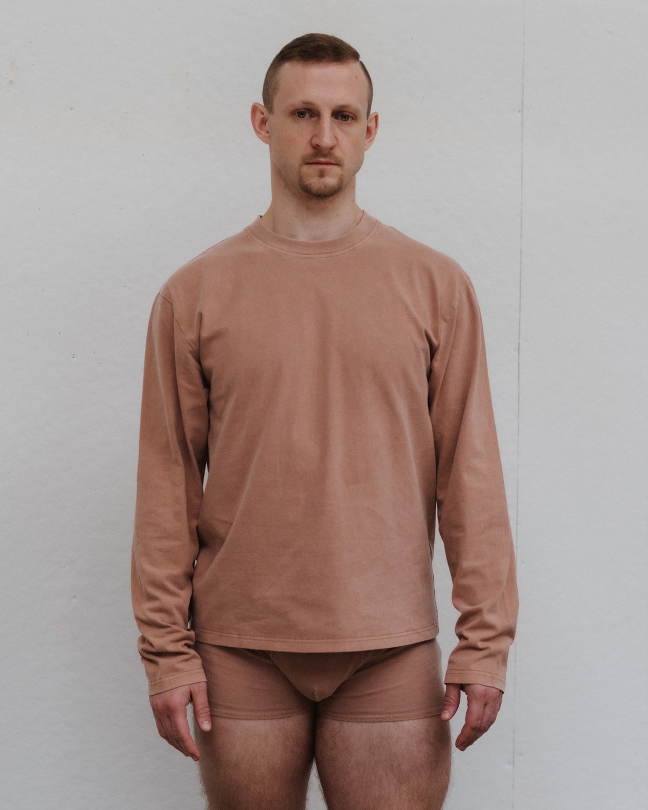 Briar Long Sleeve Tee - Regenerative Cotton Jersey - Garnet Orange