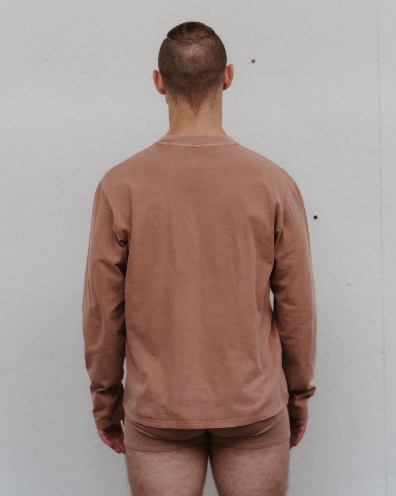 Briar Long Sleeve Tee - Regenerative Cotton Jersey - Garnet Orange