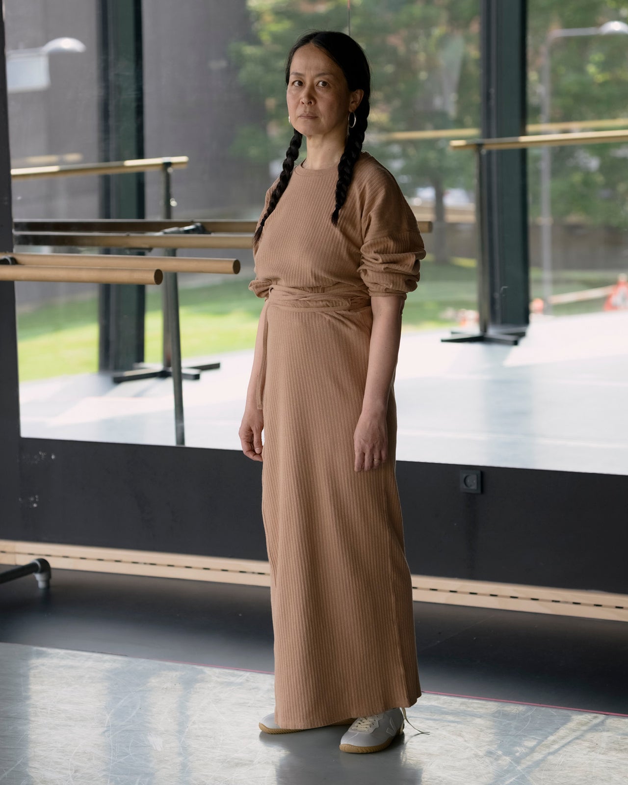 Brig Skirt - Organic Cotton Rib Fleece - Laburnum Brown