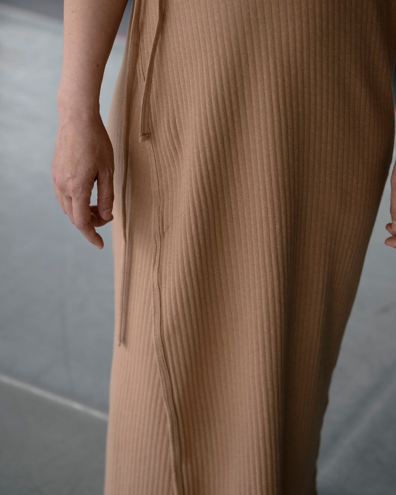 Brig Skirt - Organic Cotton Rib Fleece - Laburnum Brown