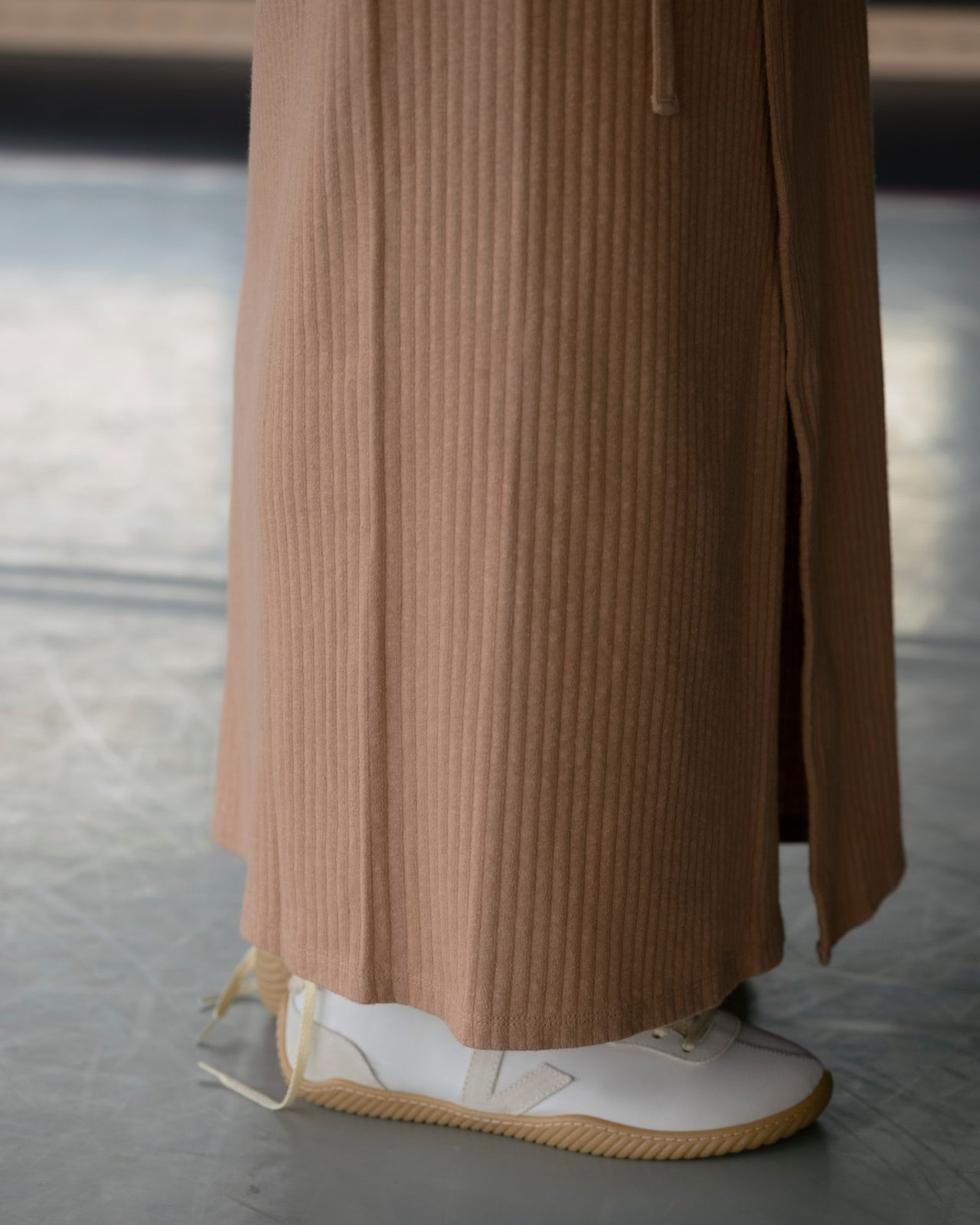 Brig Skirt - Organic Cotton Rib Fleece - Laburnum Brown