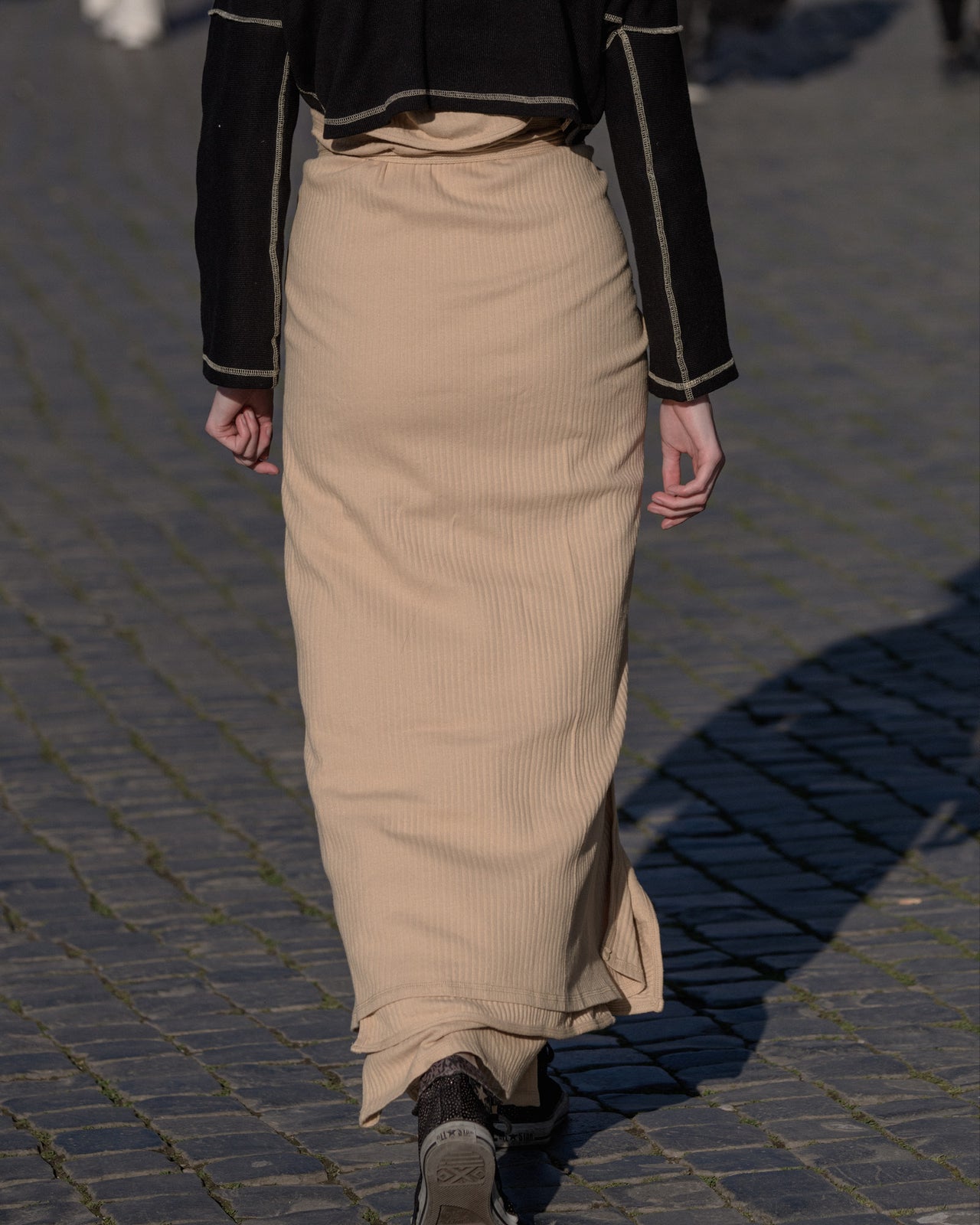 Brig Skirt - Organic Cotton / Hemp Rib - Dust Beige - WT23