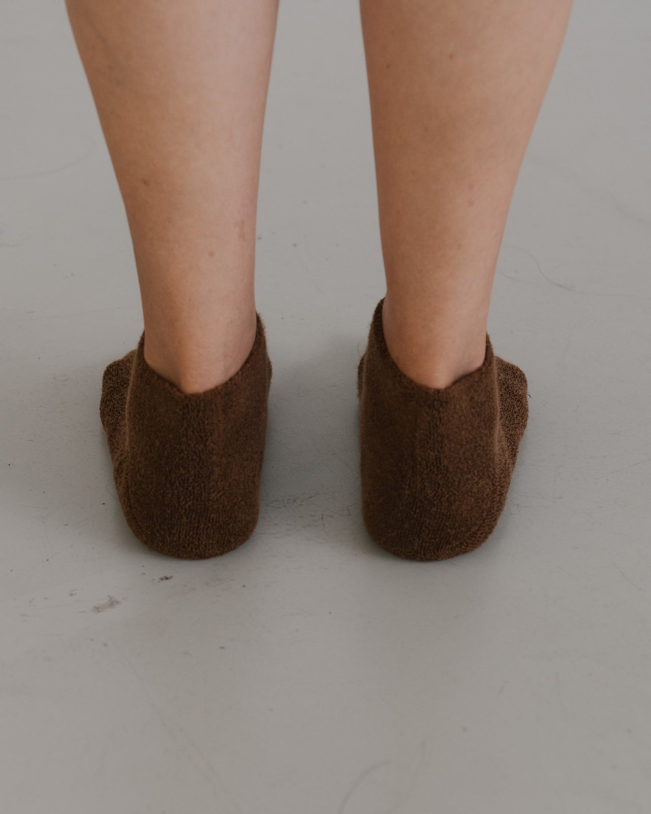 Buckle Ankle Socks - Longstaple Cotton - Brown