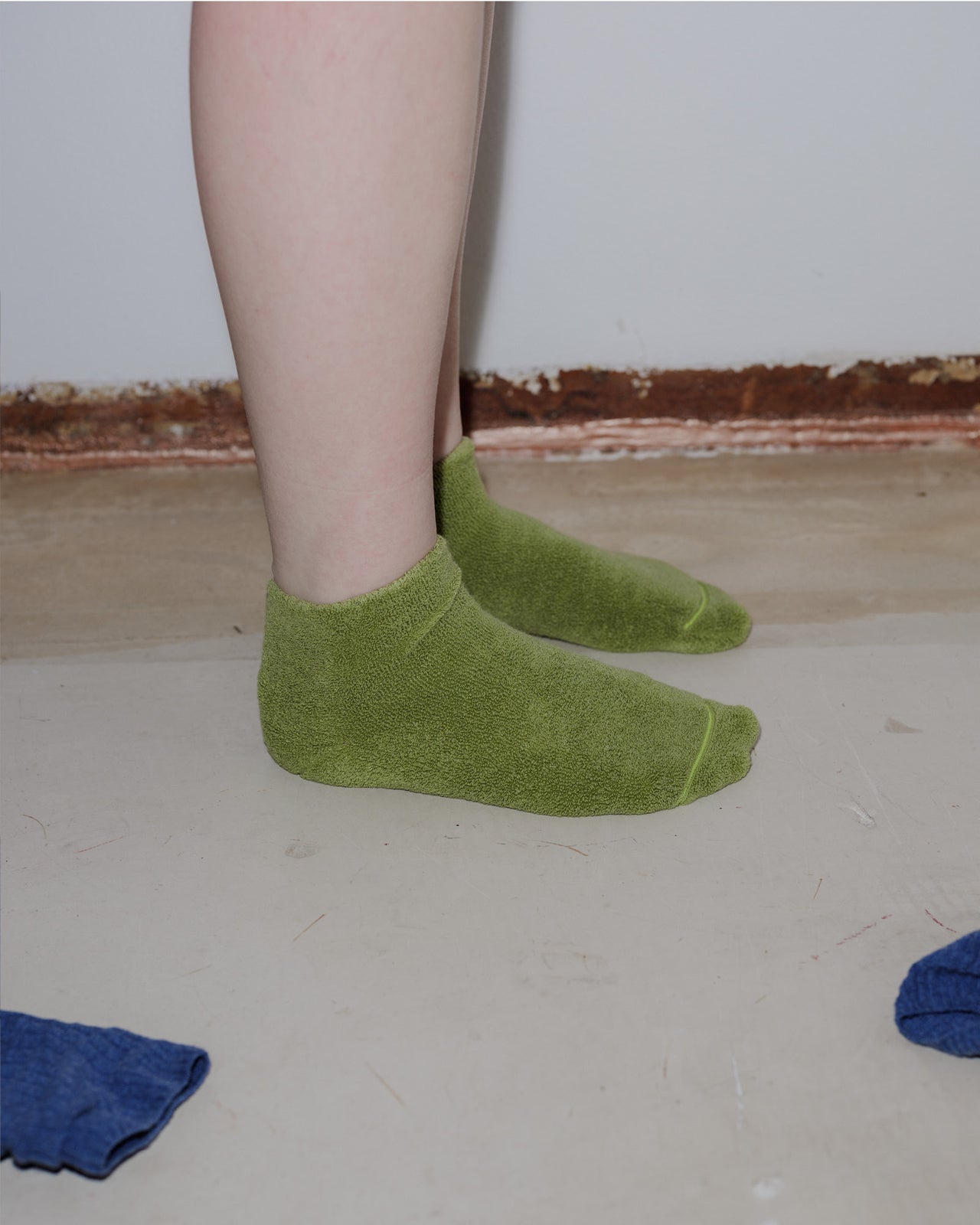 Buckle Ankle Socks - Longstaple Cotton - Mun Green - AU23