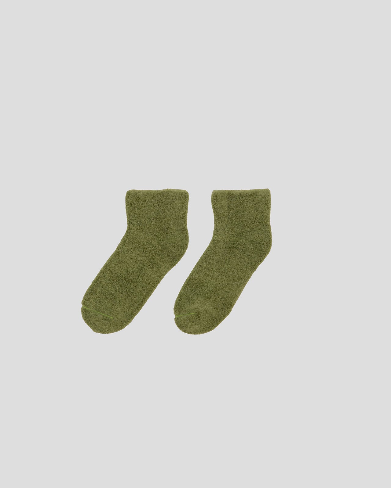 Buckle Ankle Socks - Longstaple Cotton - Mun Green - AU23