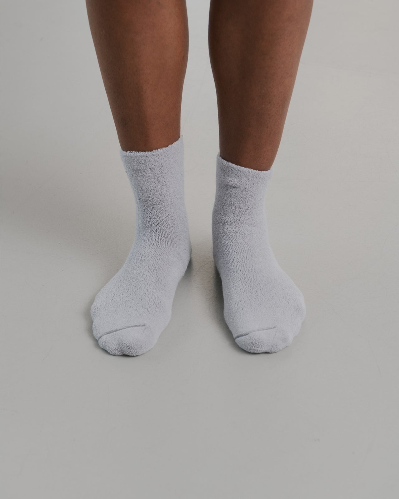 Buckle Overankle Socks - Longstaple Cotton - Grey