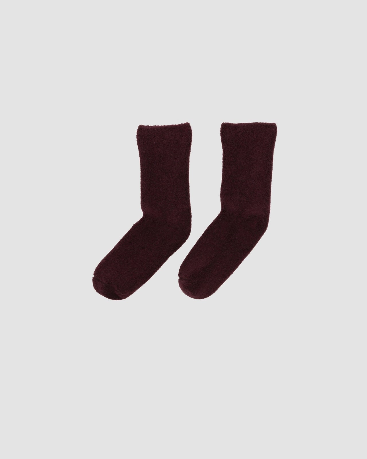 Buckle Overankle Socks - Organic Cotton - Angle Burgundy