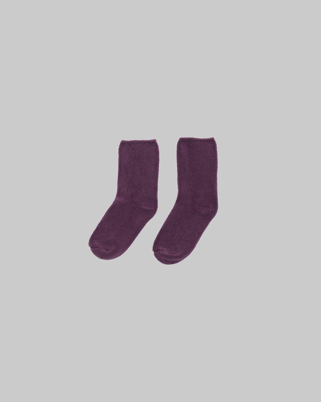 Buckle Overankle Socks - Textured Organic Cotton - Gesso Purple