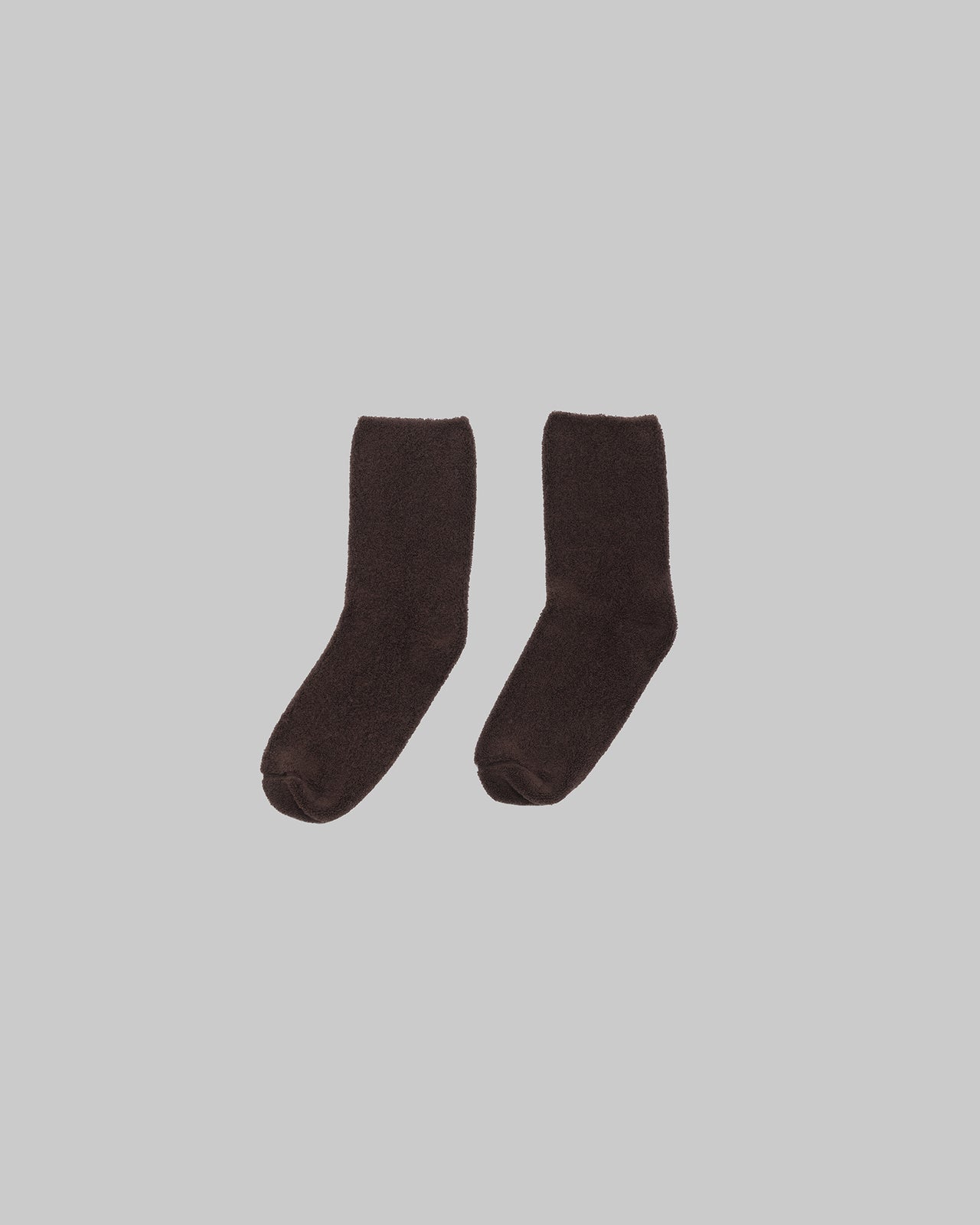 Buckle Overankle Socks - Textured Organic Cotton- Orta Brown