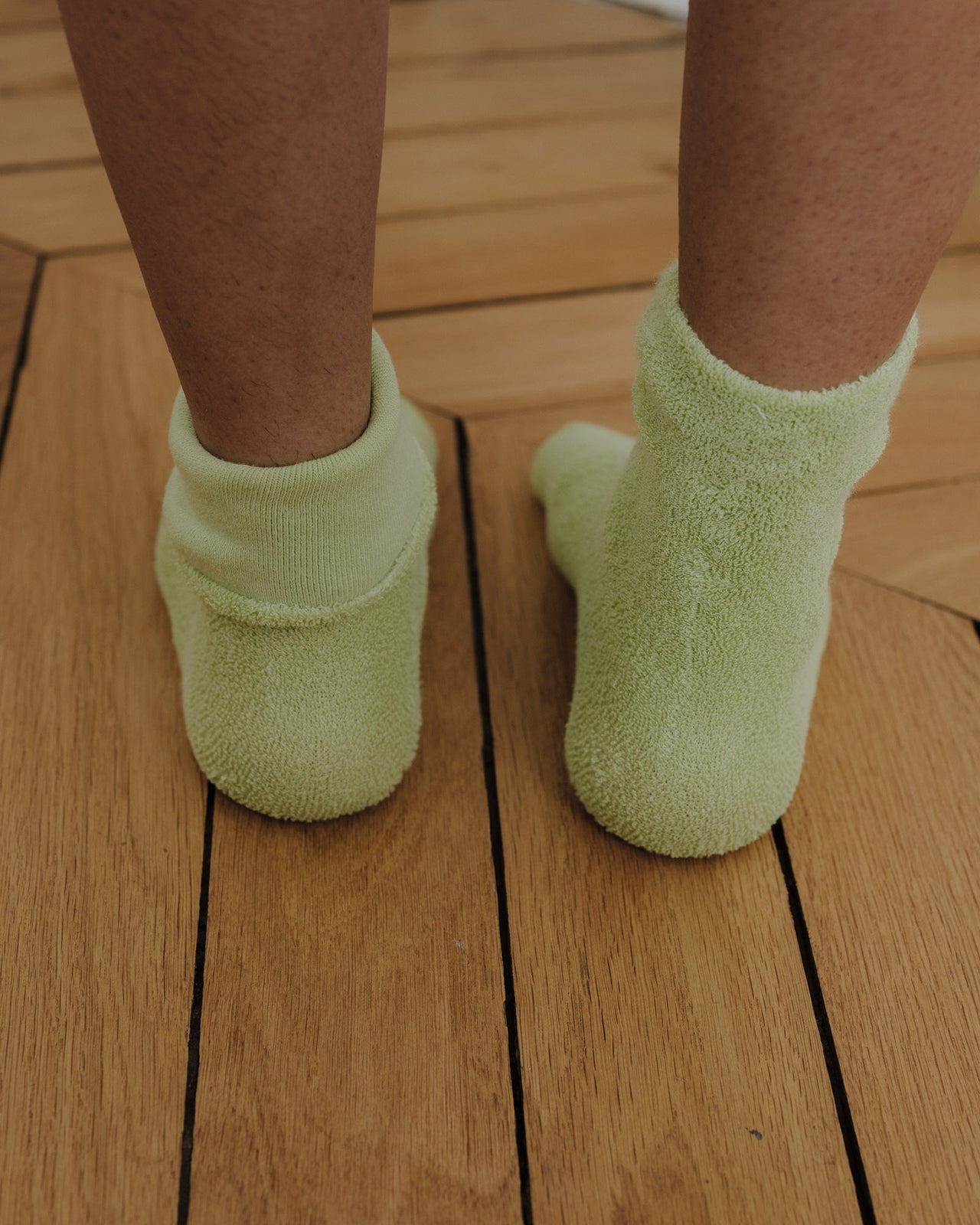 Buckle Overankle Socks - Longstaple Cotton - Lima