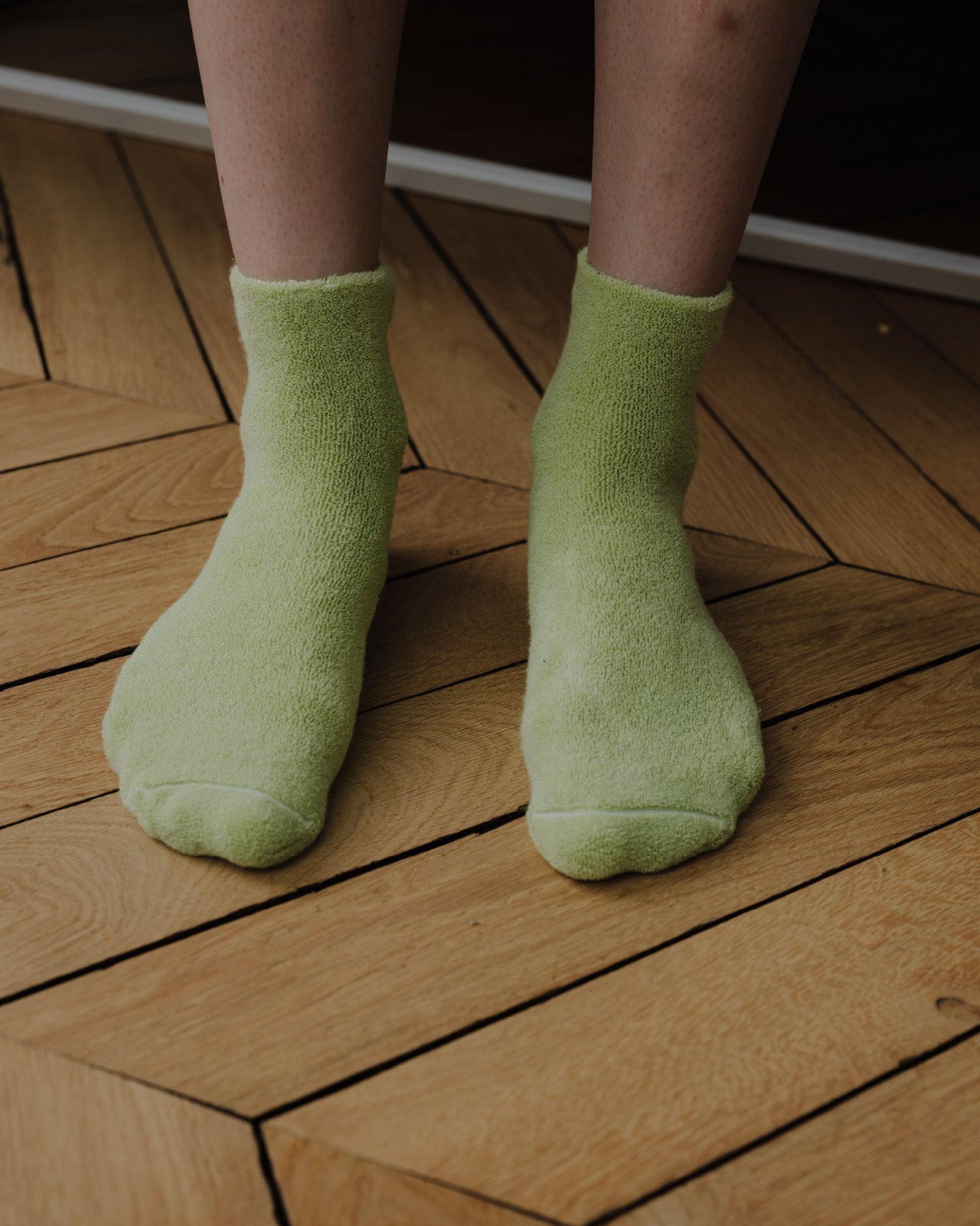 Buckle Overankle Socks - Longstaple Cotton - Lima