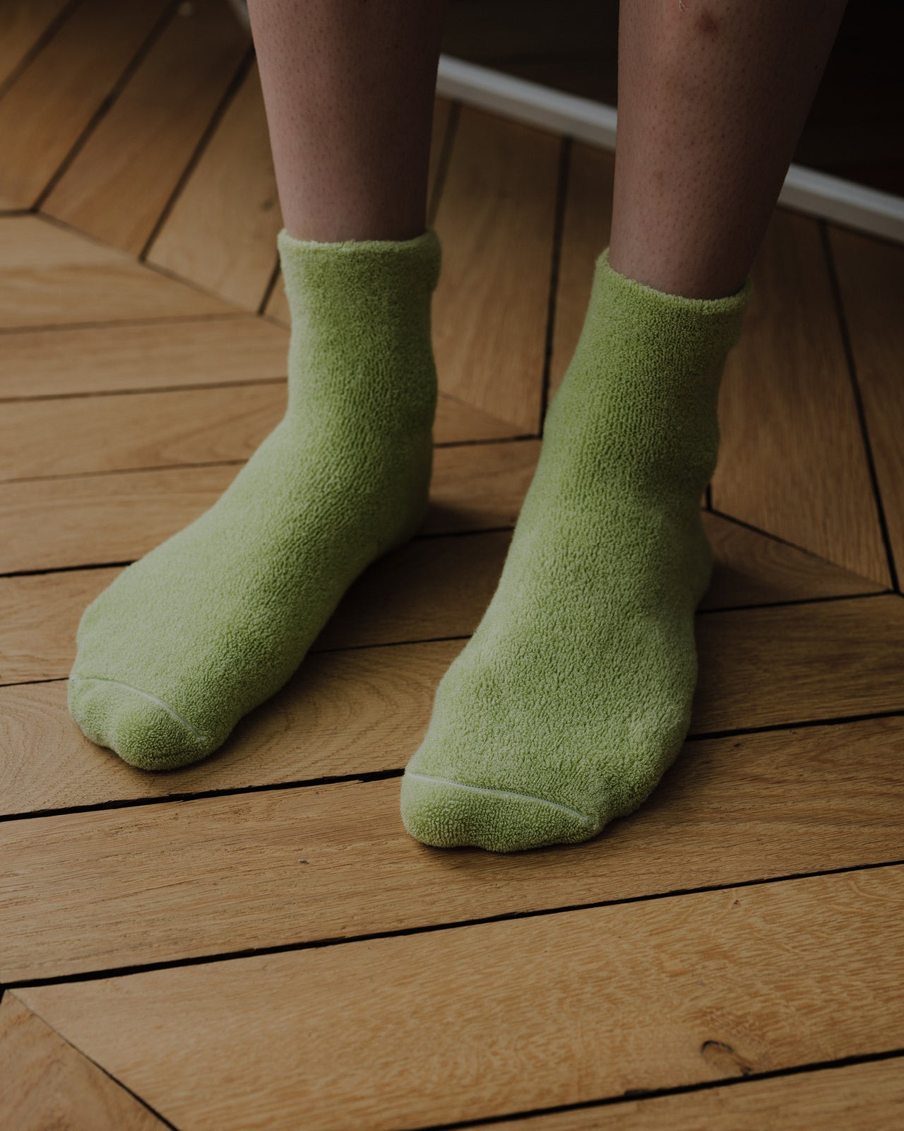 Buckle Overankle Socks - Longstaple Cotton - Lima