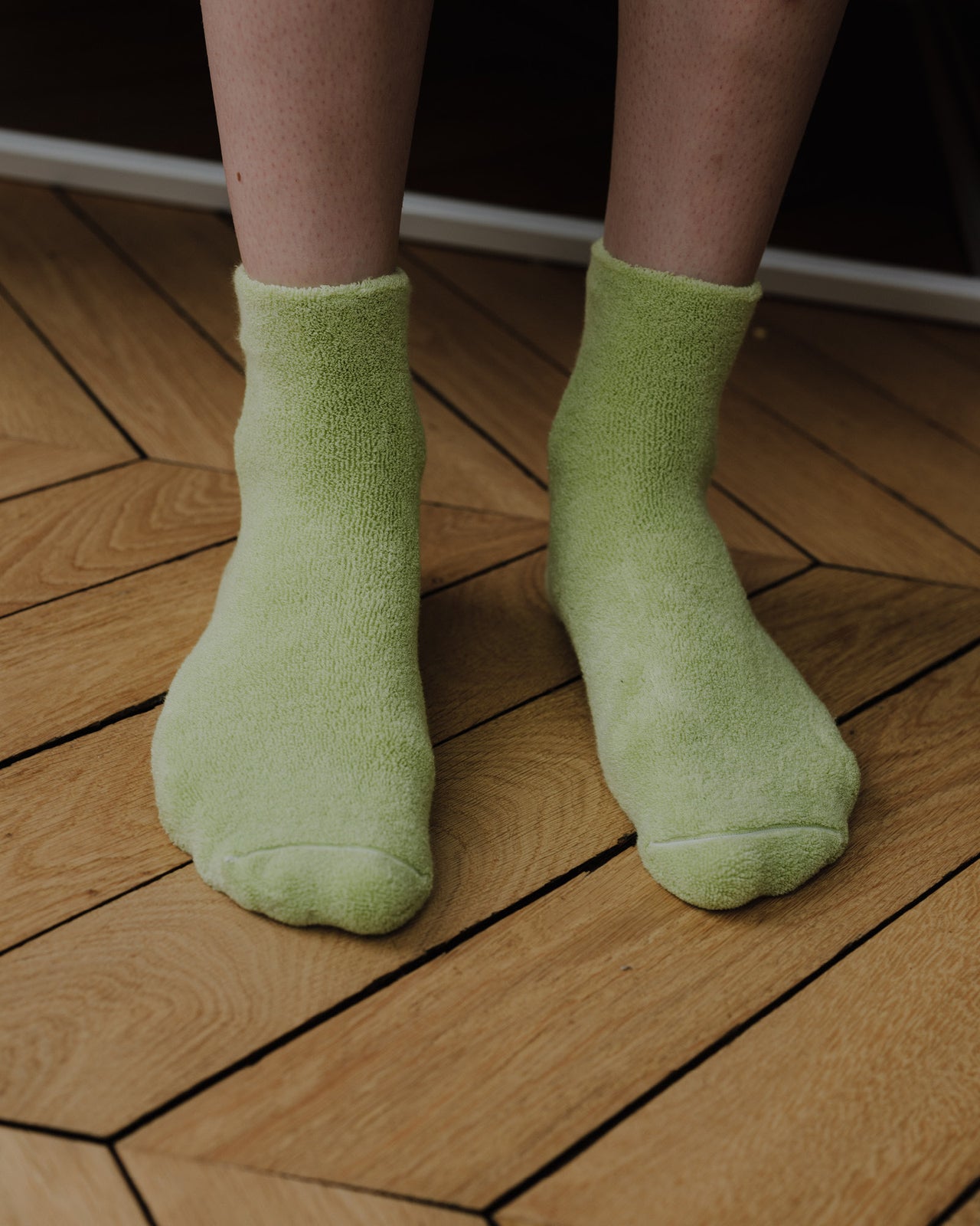 Buckle Overankle Socks - Longstaple Cotton - Lima