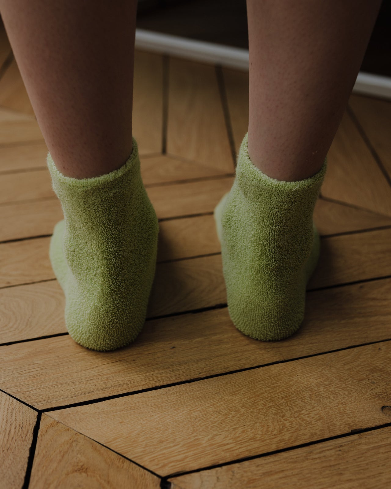 Buckle Overankle Socks - Longstaple Cotton - Lima