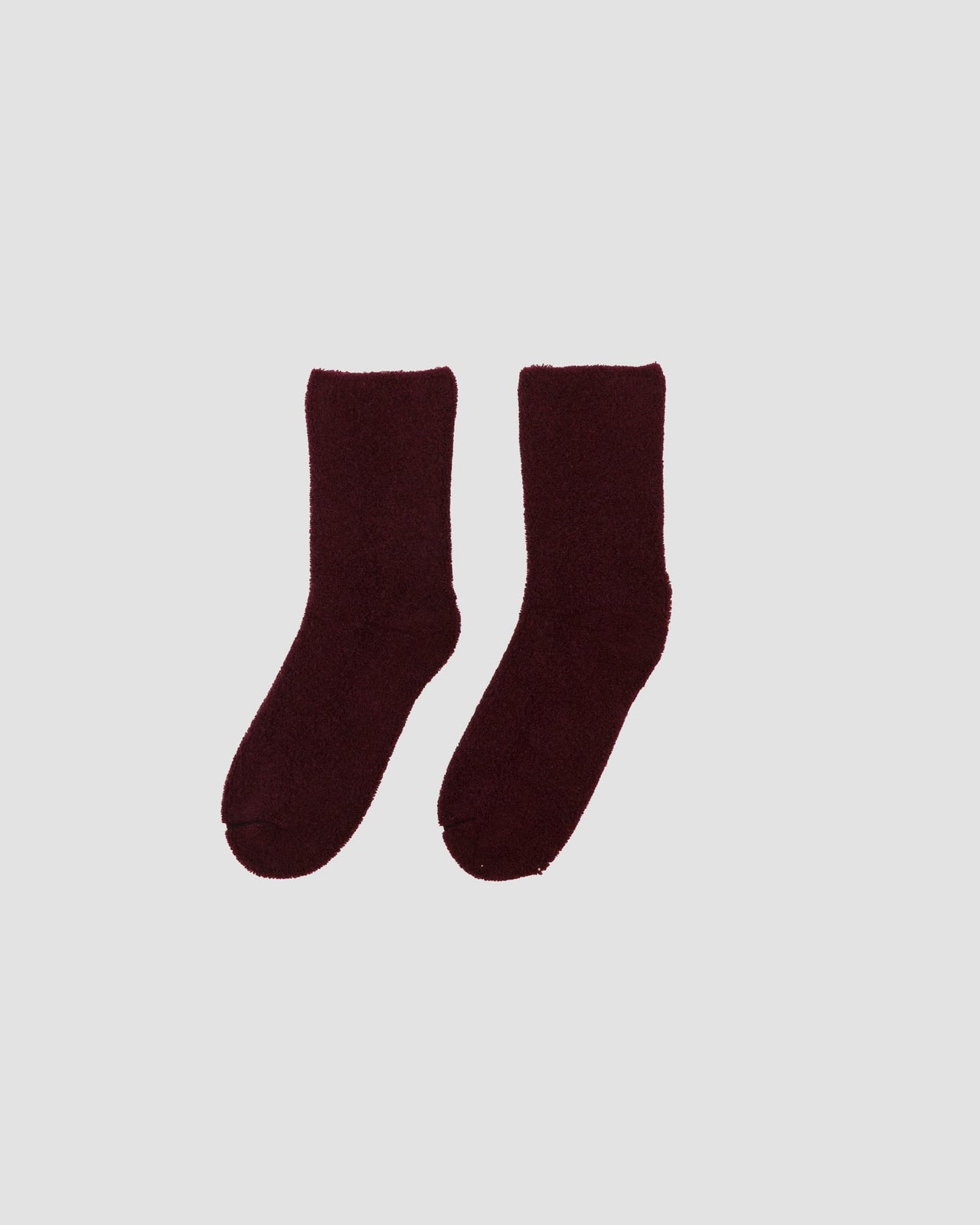 Buckle Overankle Socks - Cotton - Burgundy - WT23