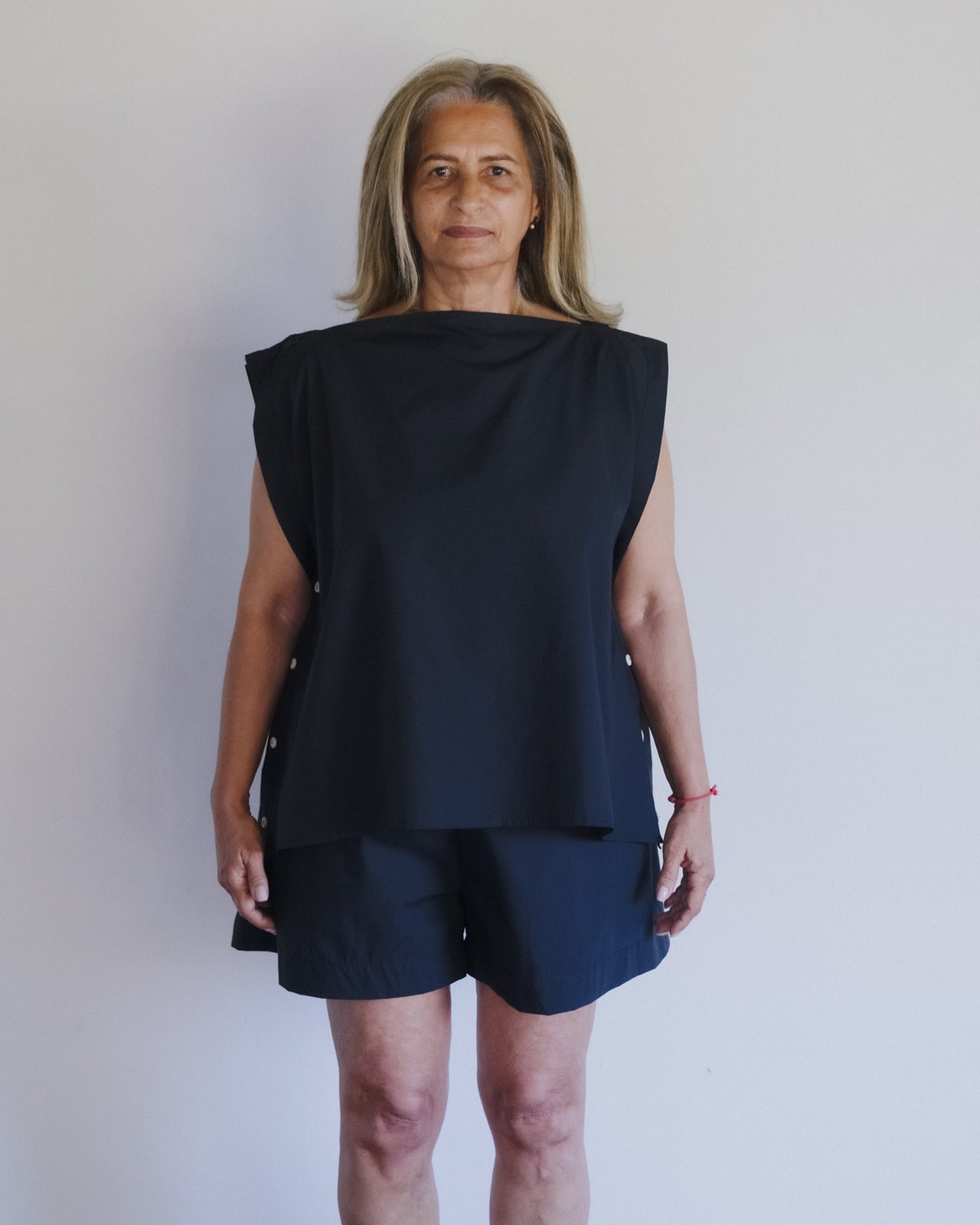 Cable Shorts - Organic Cotton Poplin - Black