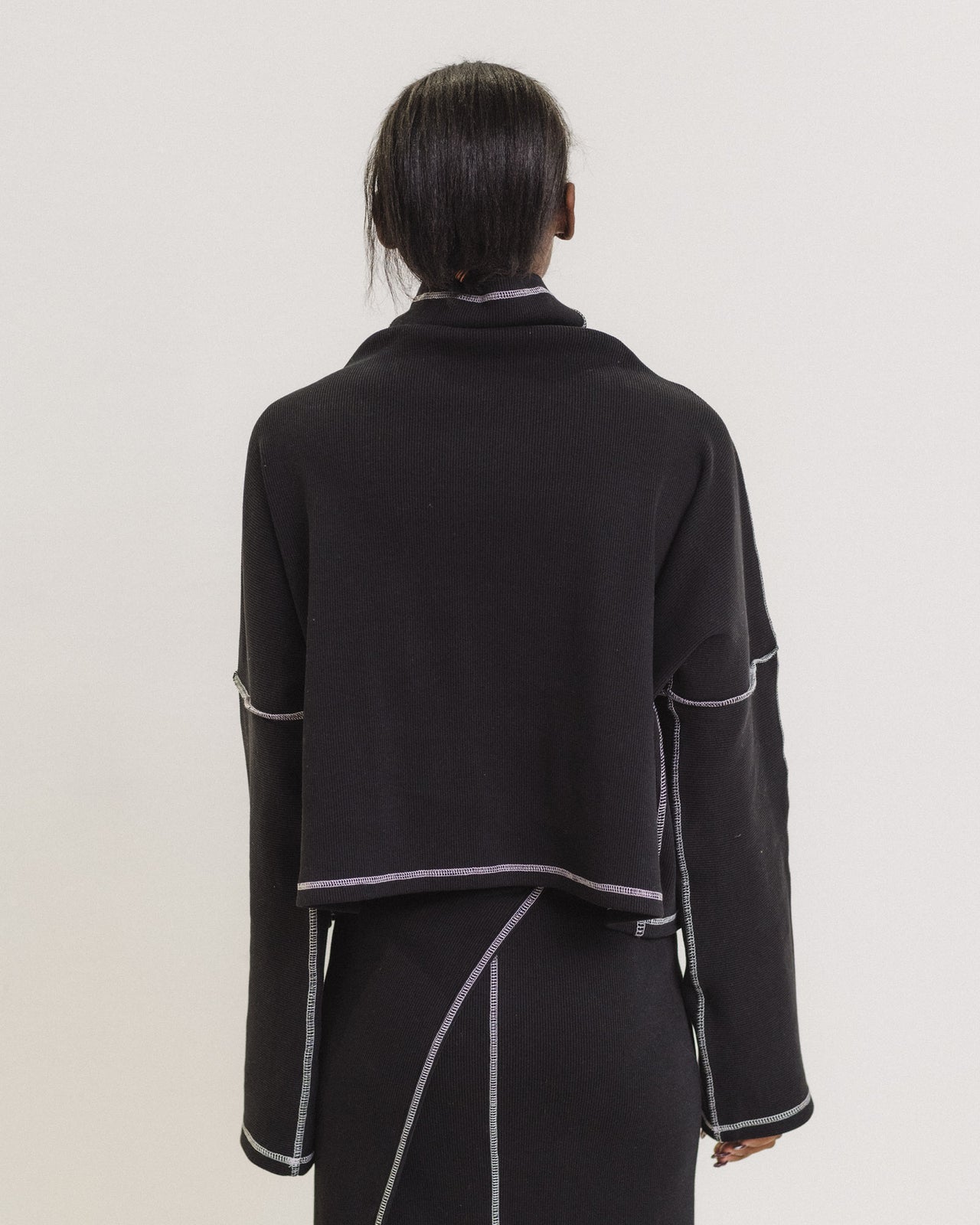 Camer Turtleneck - Organic Cotton Rib - Black