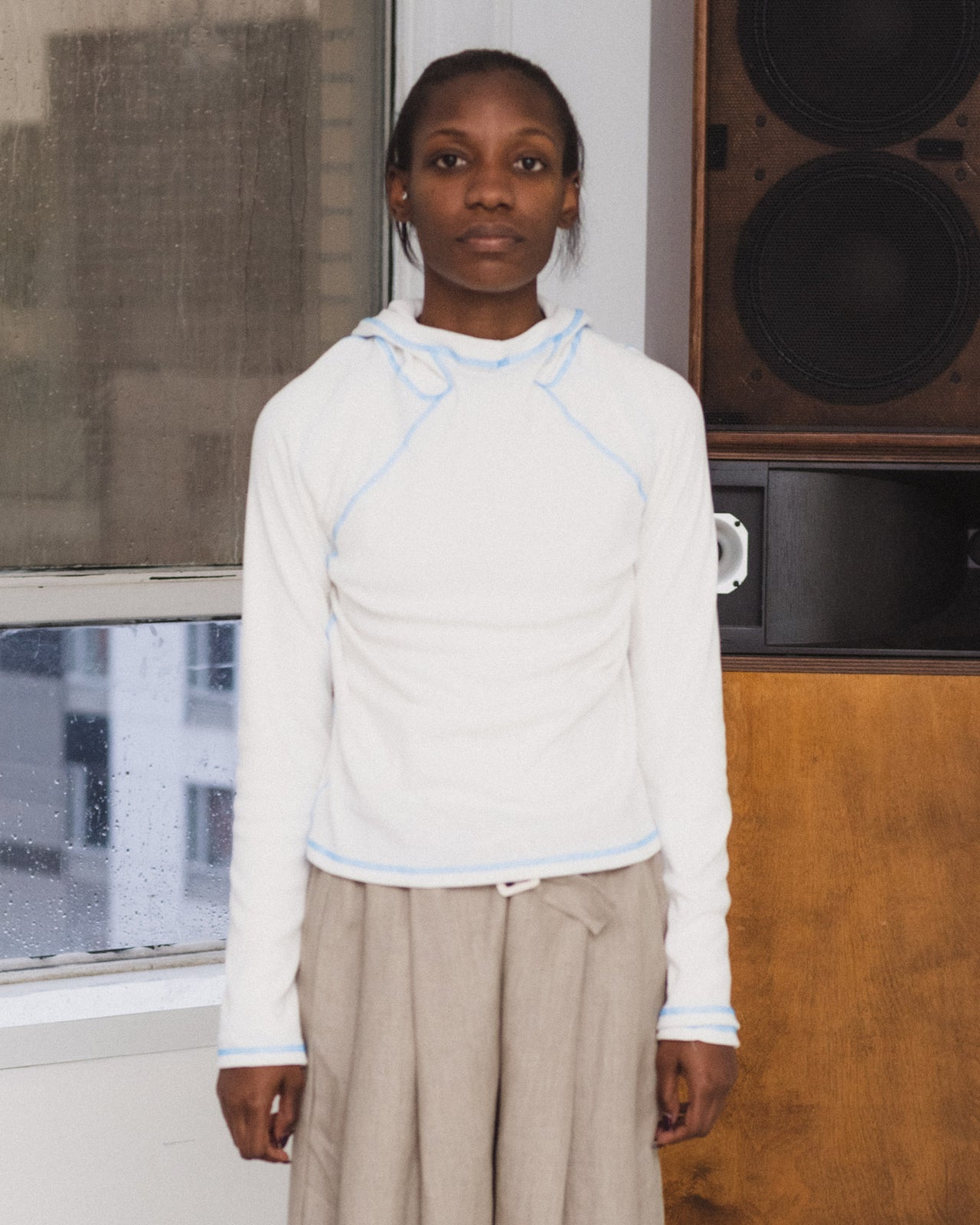 Cast Hoodie - Recycled Cotton - Undyed / Blue