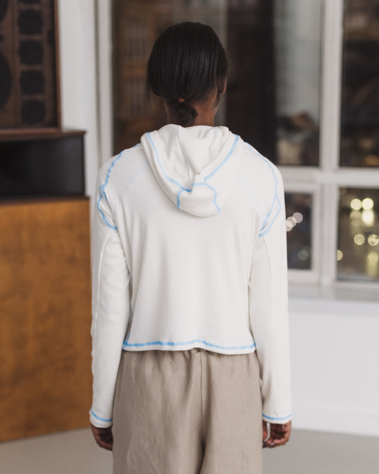 Cast Hoodie - Recycled Cotton - Undyed / Blue