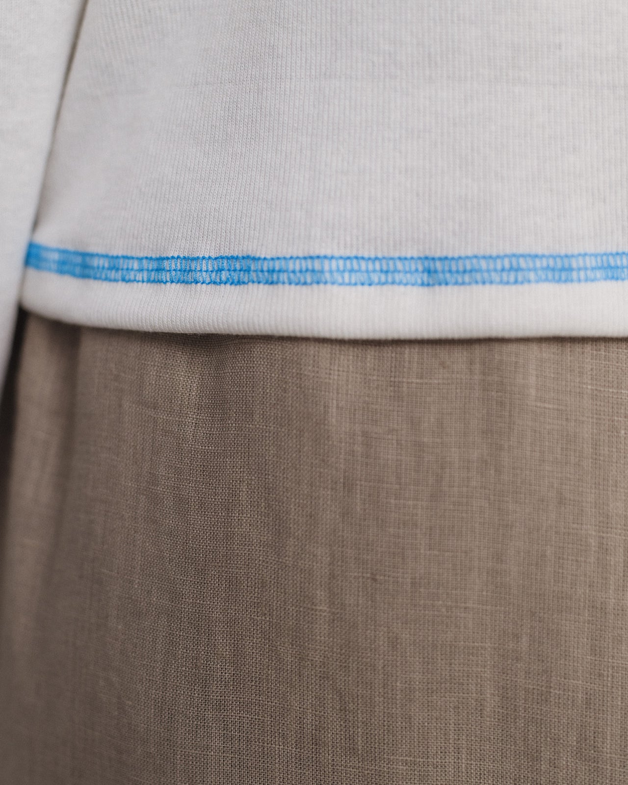 Cast Long Sleeve Tee - Recycled Cotton - Undyed / Blue