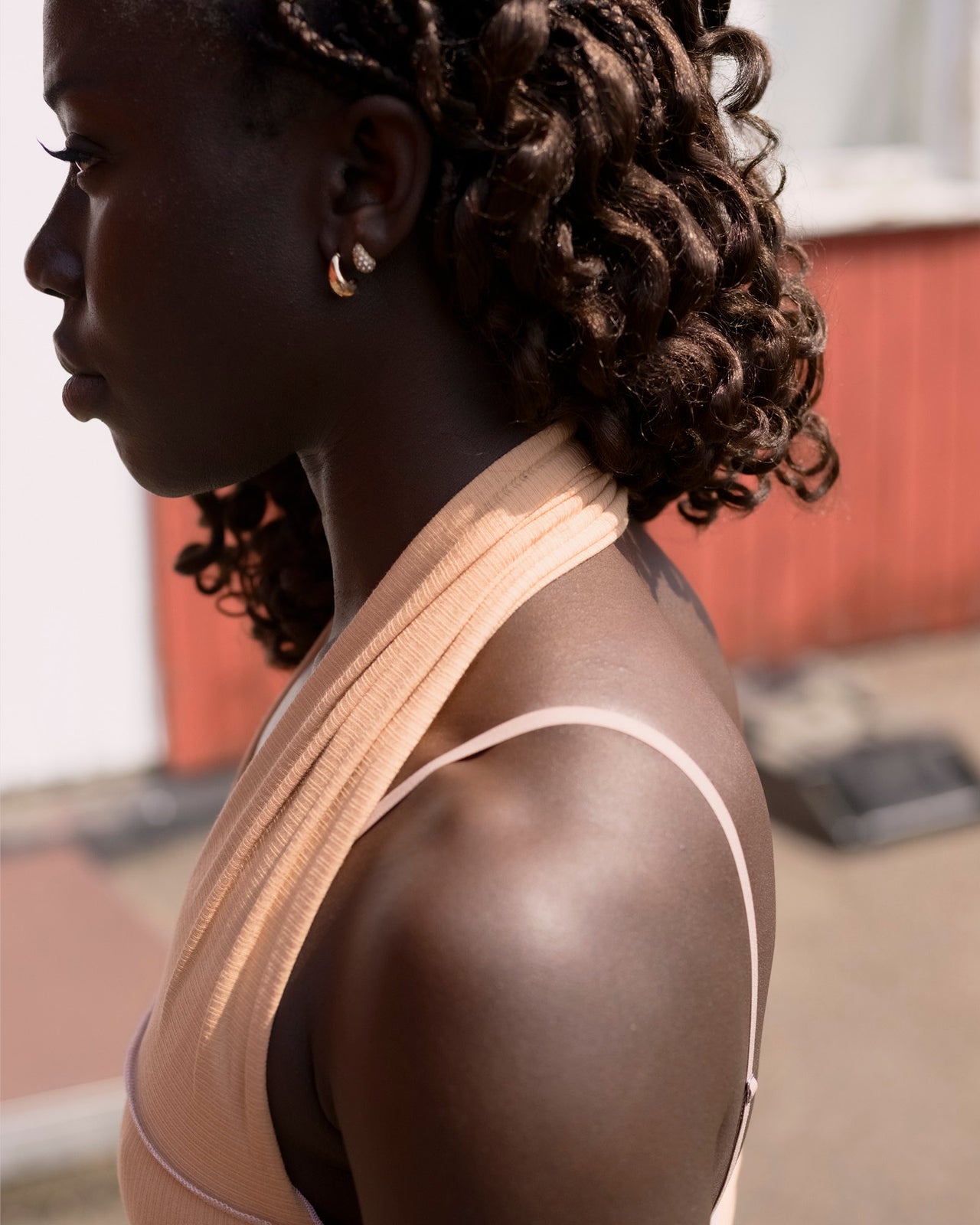 Cinder Halter Top - Organic Cotton Rib - Aural / Purple