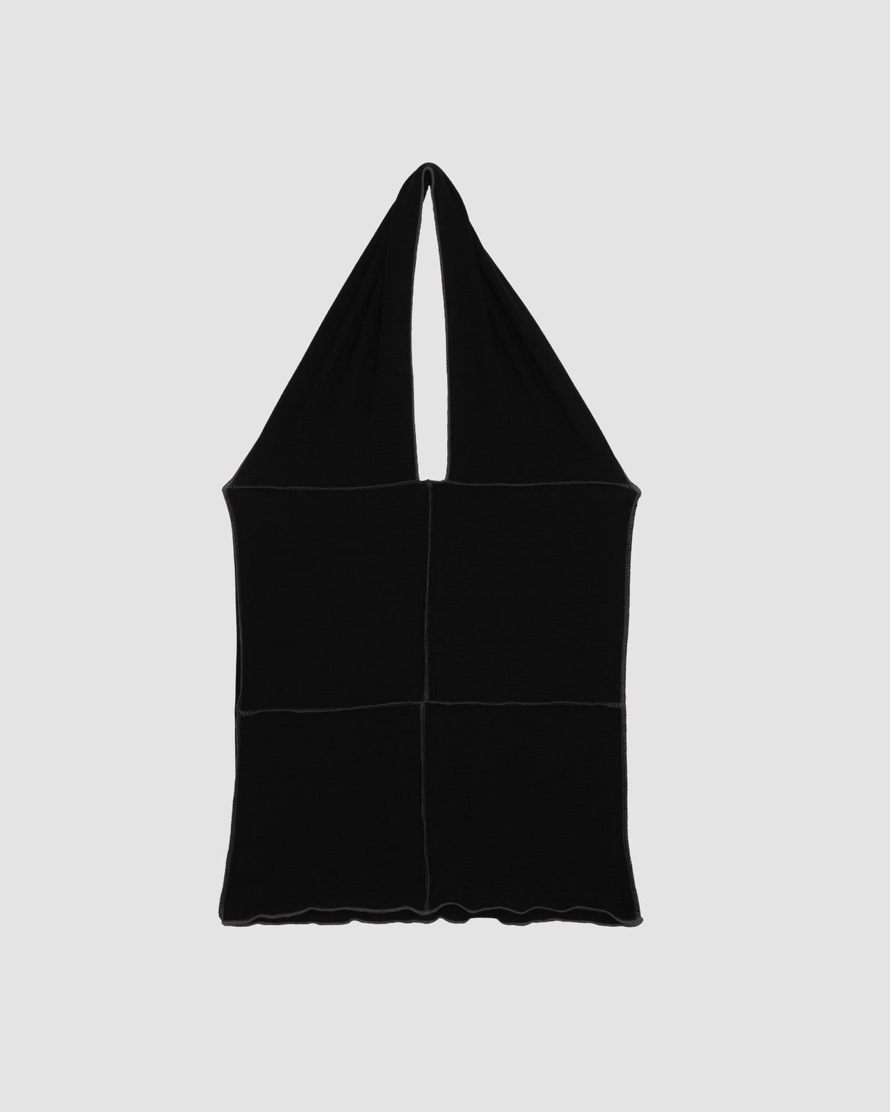 Cinder Halter Top - Fine Cotton Rib - Black