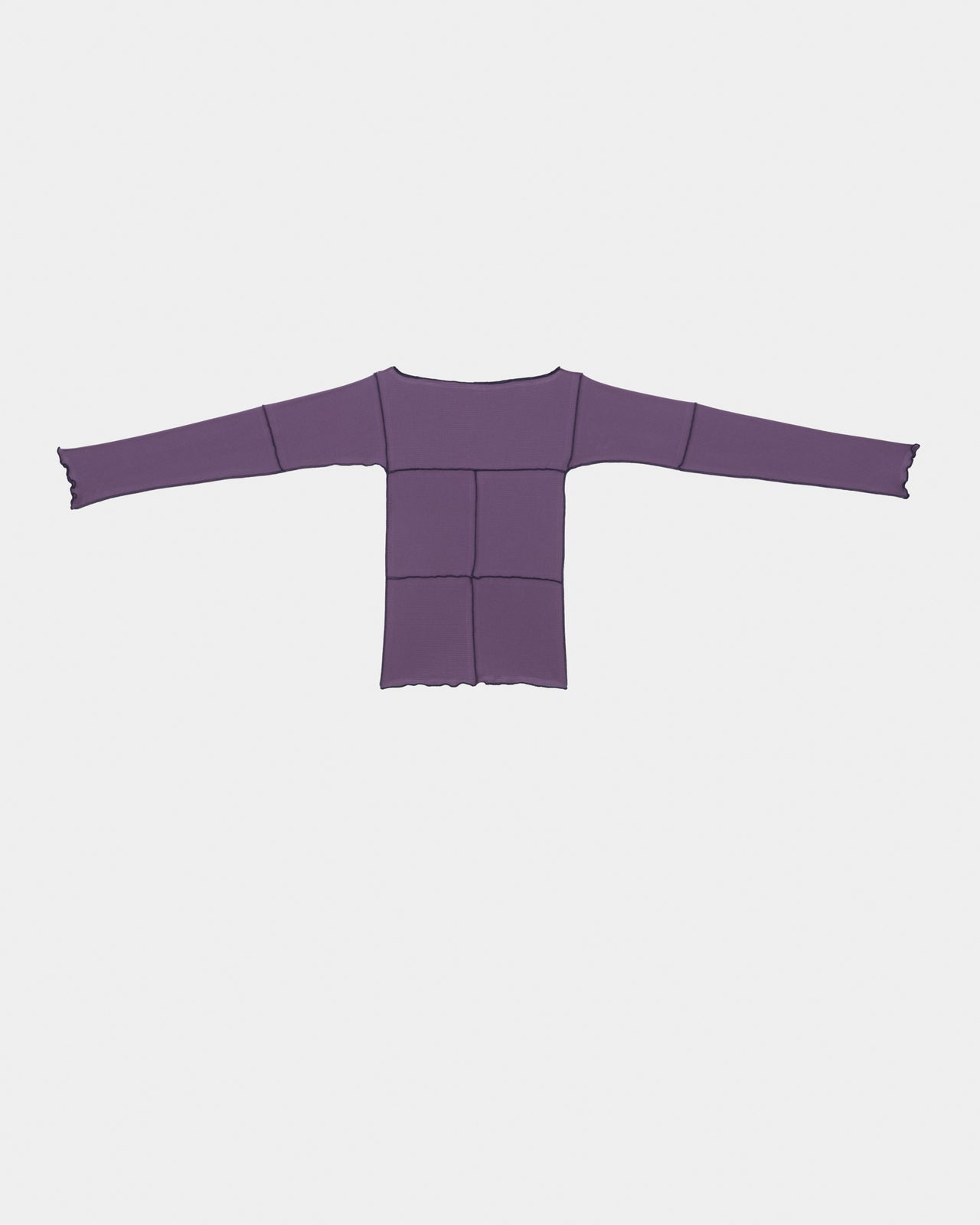 Cinder Long Sleeve Tee - Organic Cotton Rib - Venet Purple