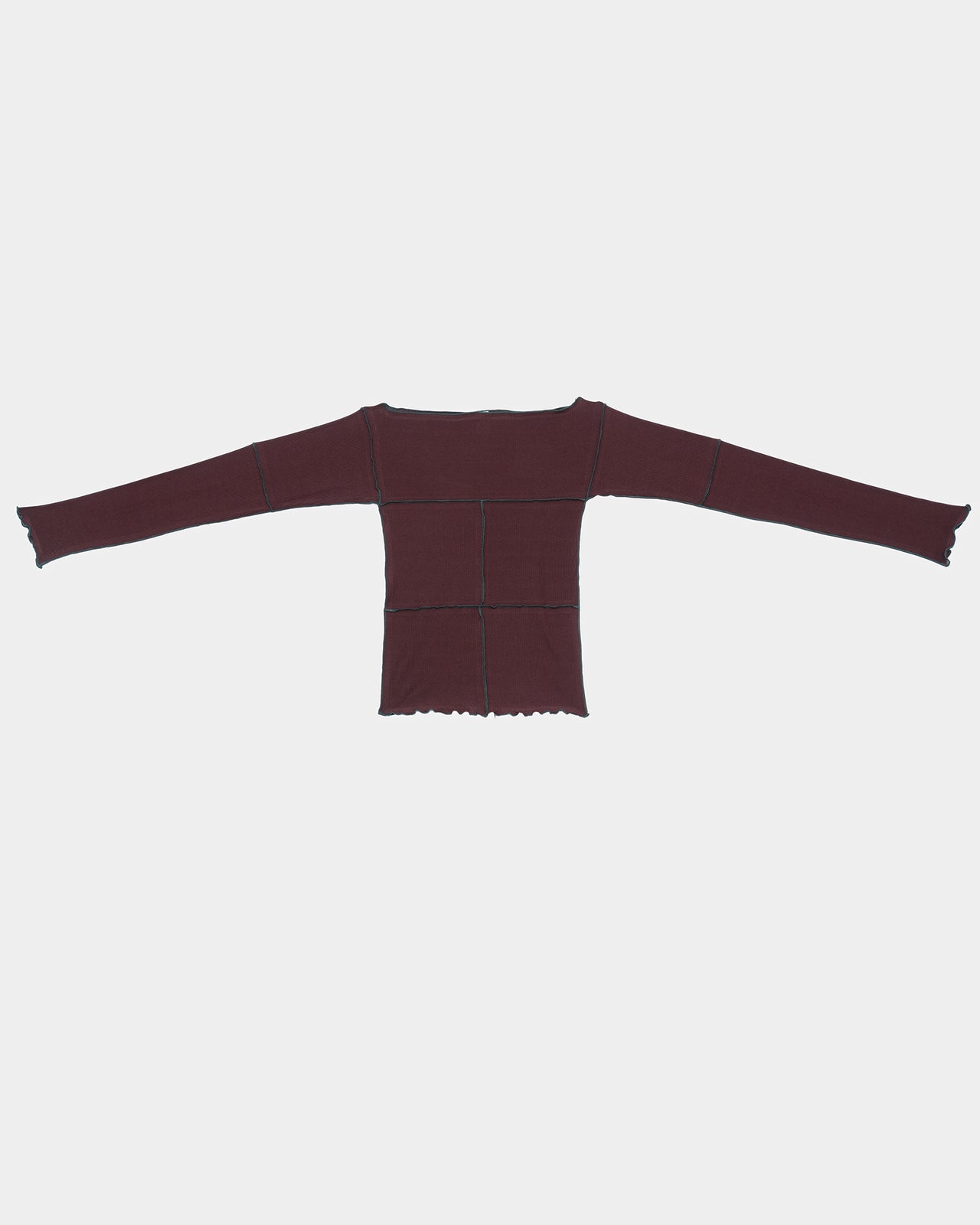 Cinder Long Sleeve Tee - Organic Cotton Rib - Nara Red