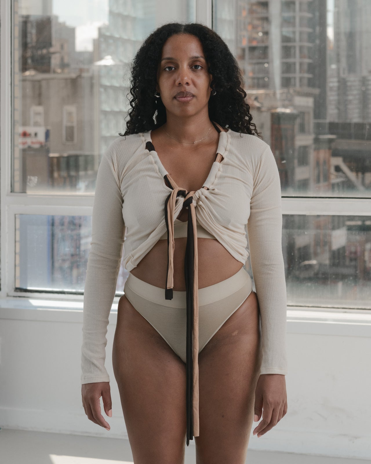 Circ Cardigan - Organic Cotton Rib - Kano Pink